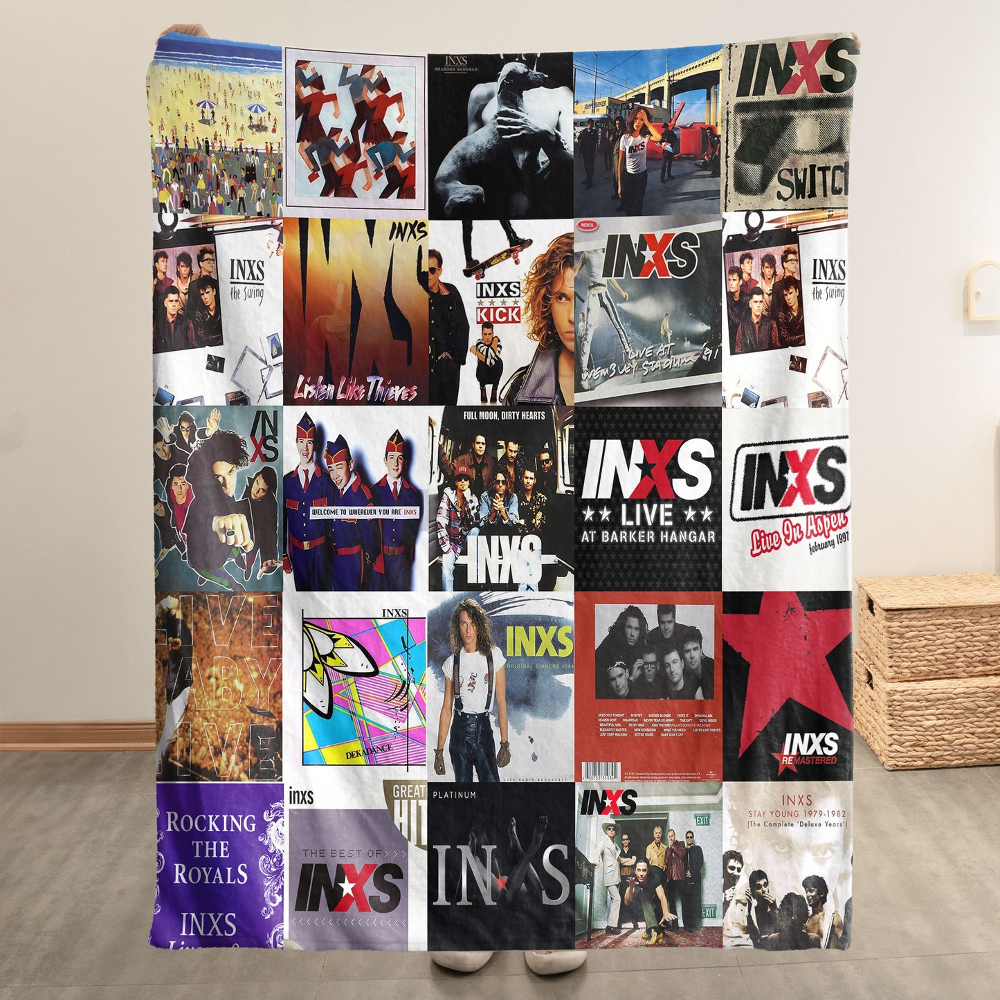 INXS Sherpa Blanket – A Retro Album Cover Tribute for True Fans