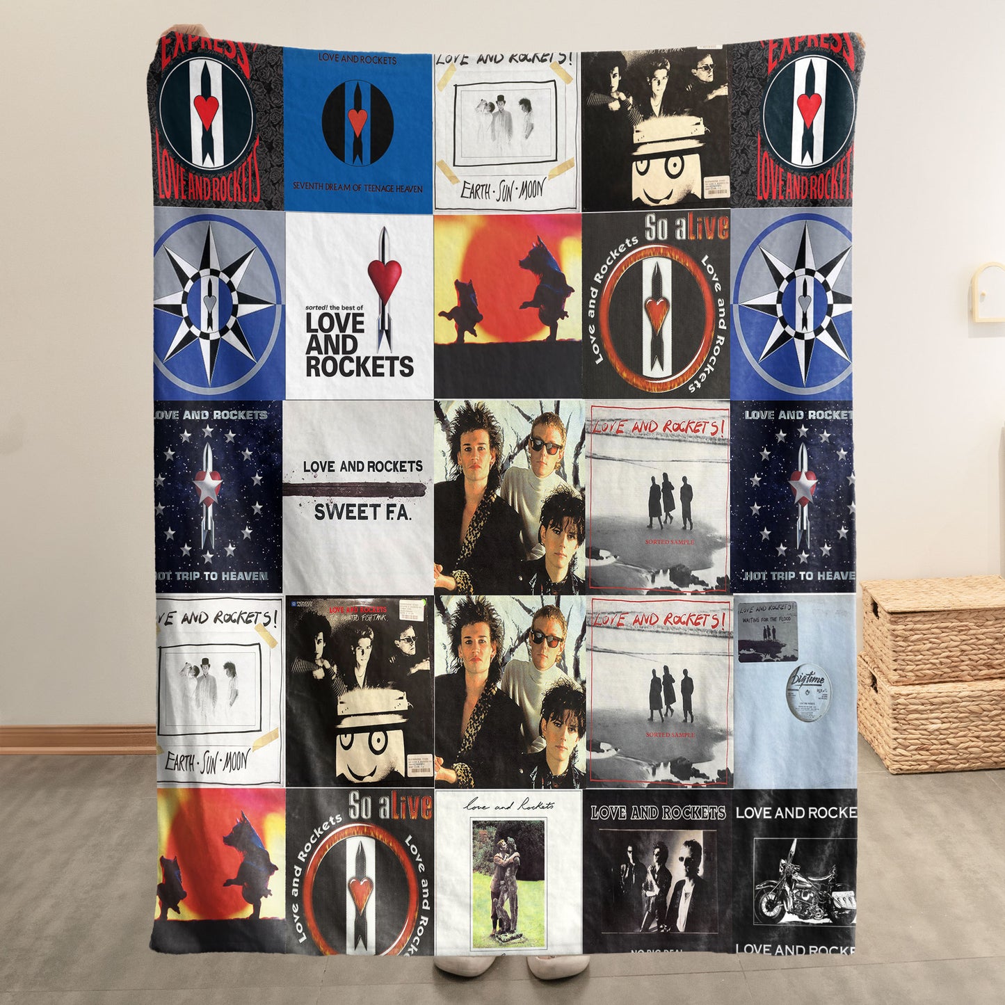 Love and Rockets Sherpa Blanket – A Darkwave & Alt-Rock Tribute for True Fans