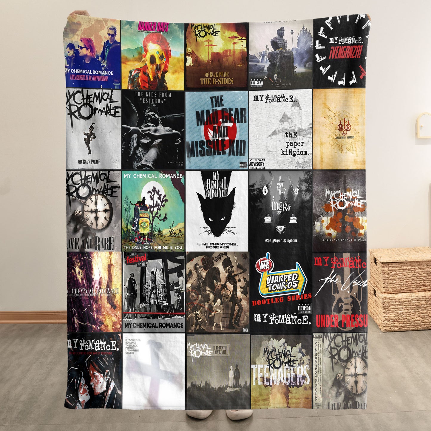 My Chemical Romance Sherpa Blanket – Emotional Warmth Wrapped in Iconic MCR Art