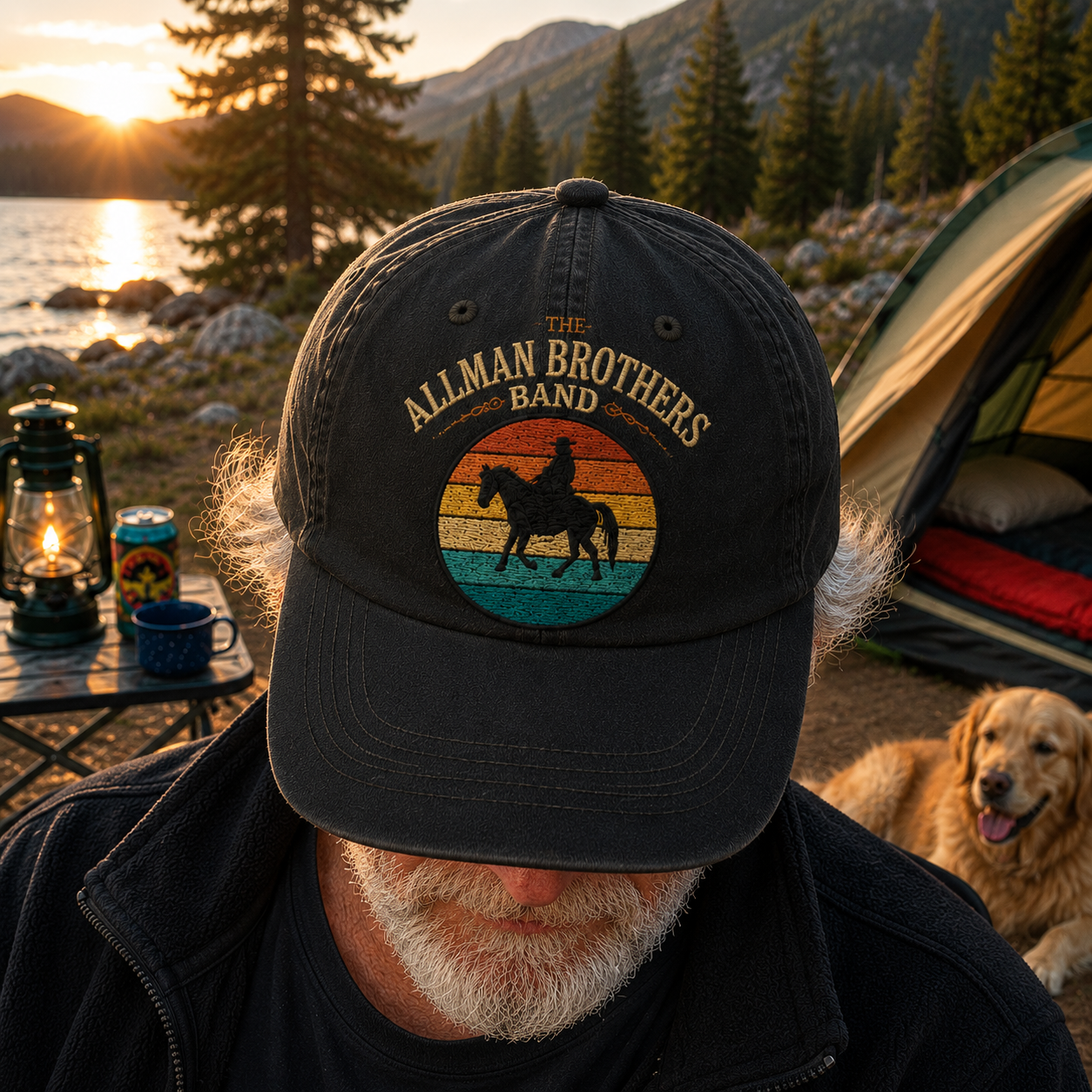 The Allman Brothers Band Vintage Rider Cap – Retro Southern Rock Denim Dad Hat Gift