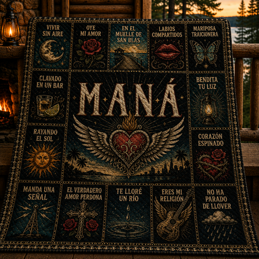 Mana Band Latin Rock Quilt Blanket – Rayando El Sol Journey In Every Stitch
