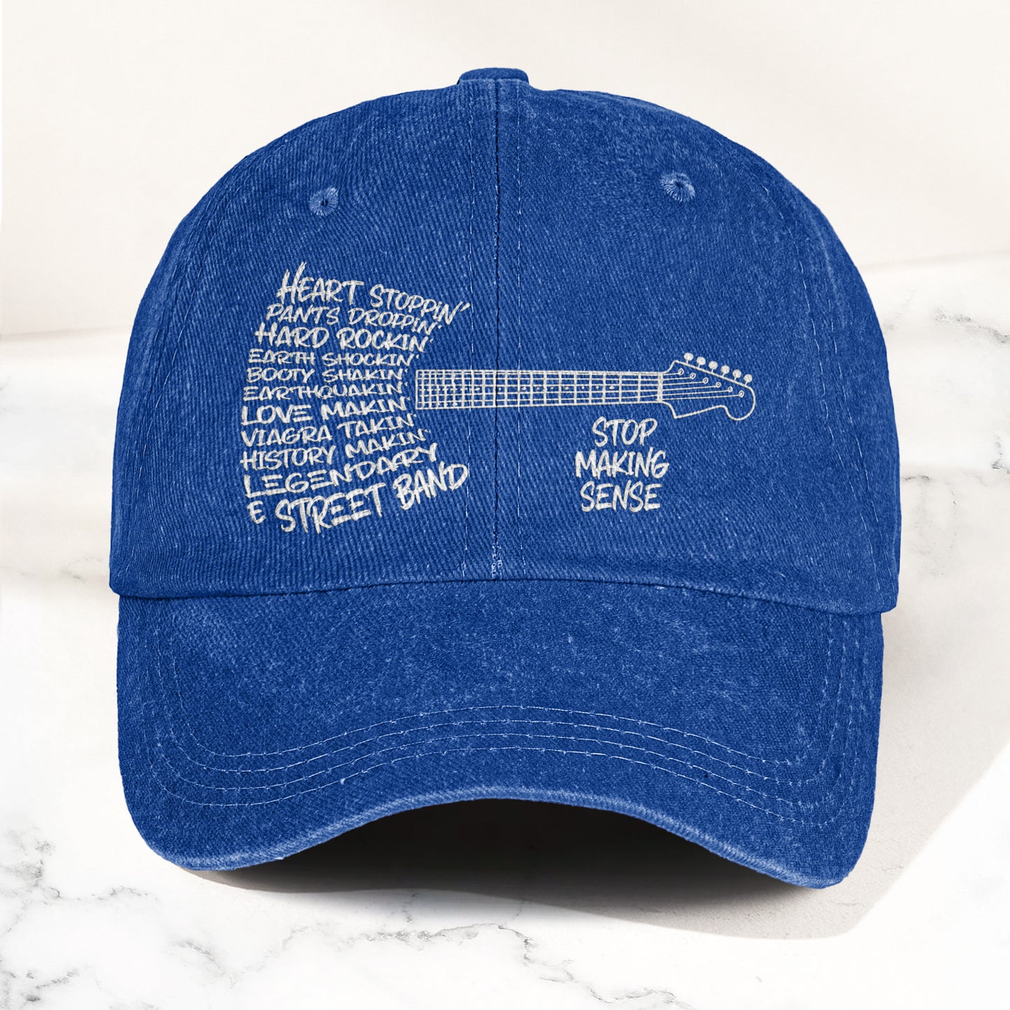 Bruce Springsteen & The E Street Band Denim Cap – Retro Rock Music Fan Cap Gift For Dad (With Box)
