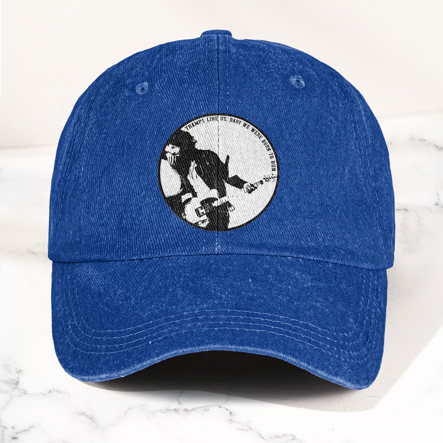 Bruce Springsteen Born To Run Album Inspired Denim Cap – Retro Rock Music Fan Cap (With Box)