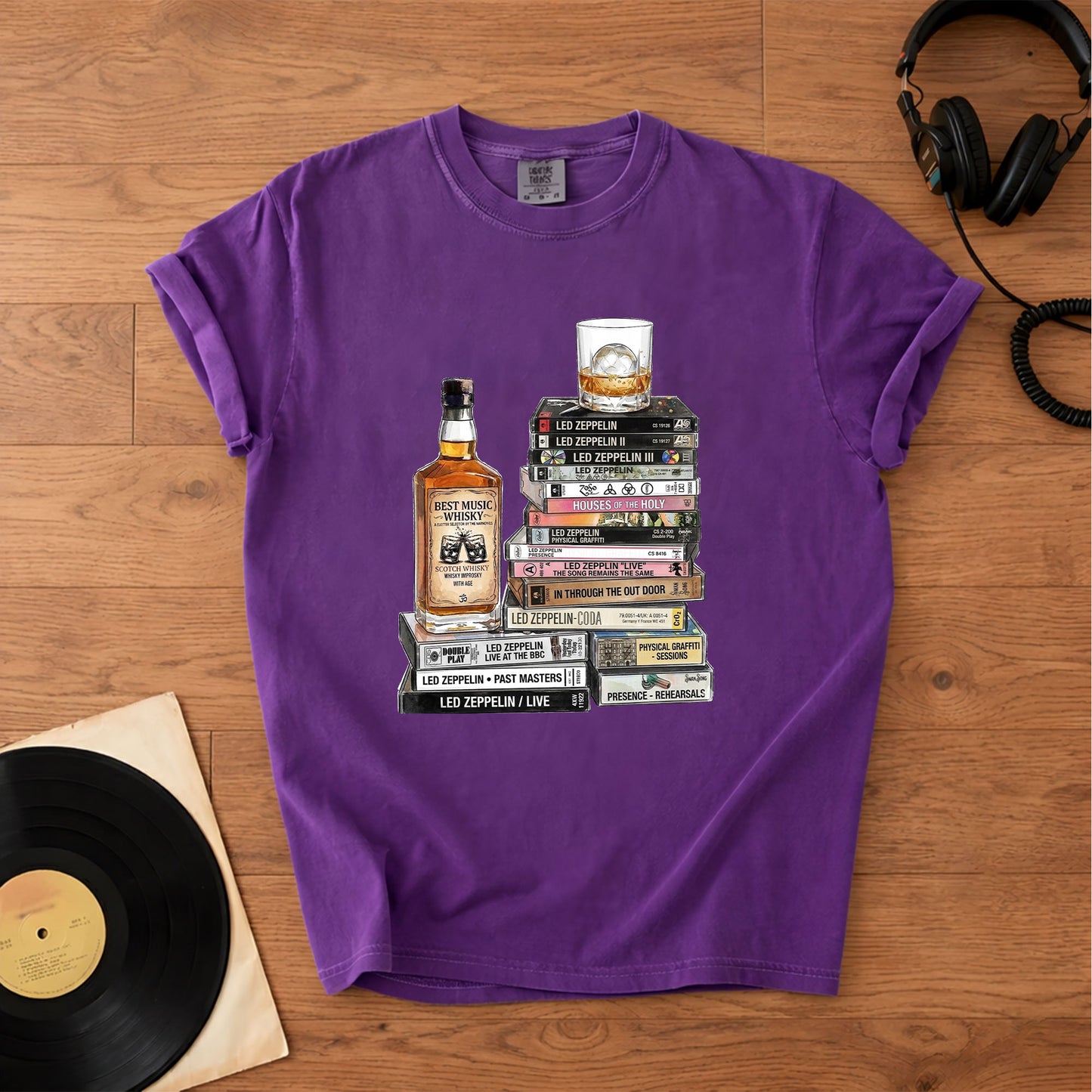 Led Zeppelin Cassette Collection T-Shirt – Retro Music Merch Tee