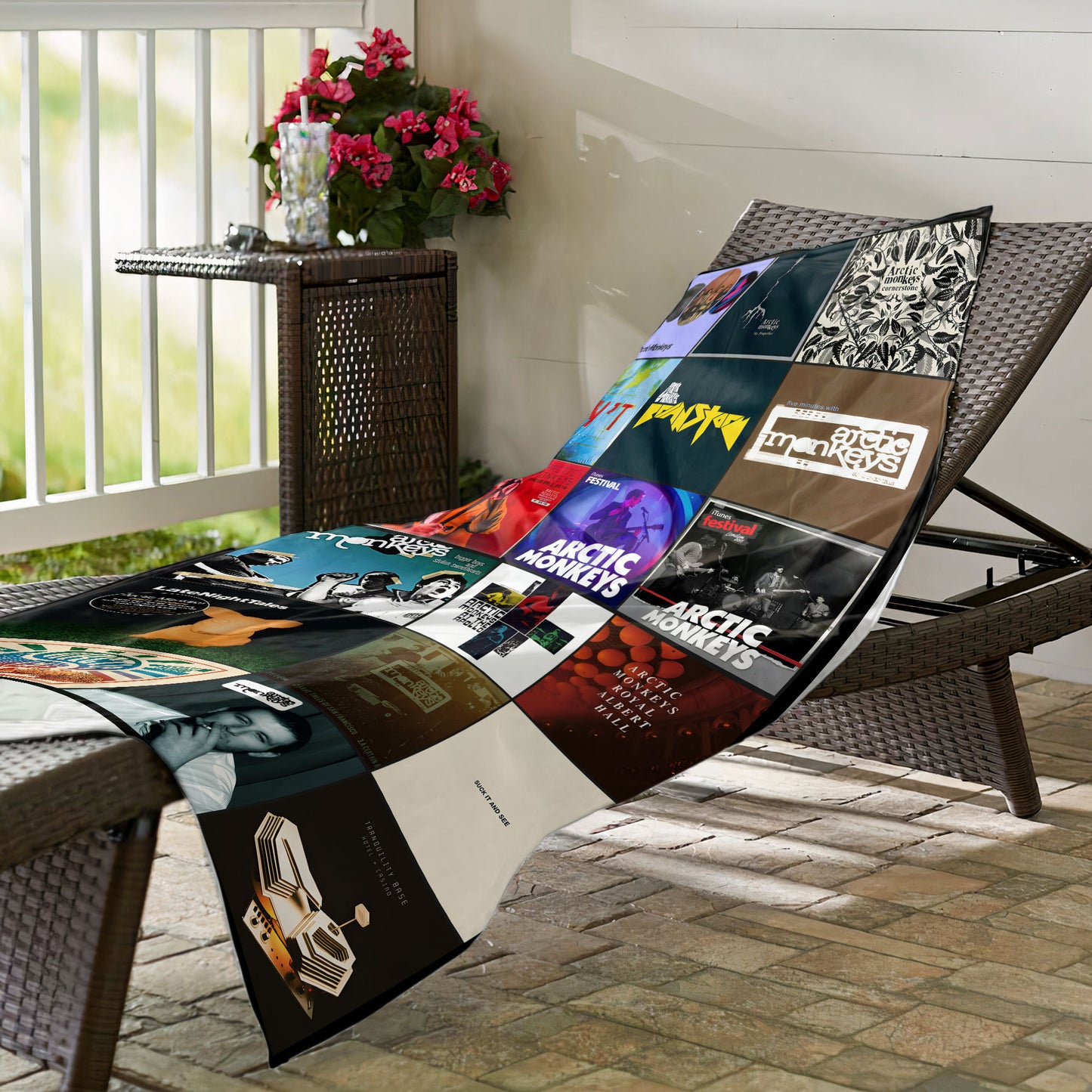 Arctic Monkeys Beach Towel – Album Cover Collage Classic Rock Towel