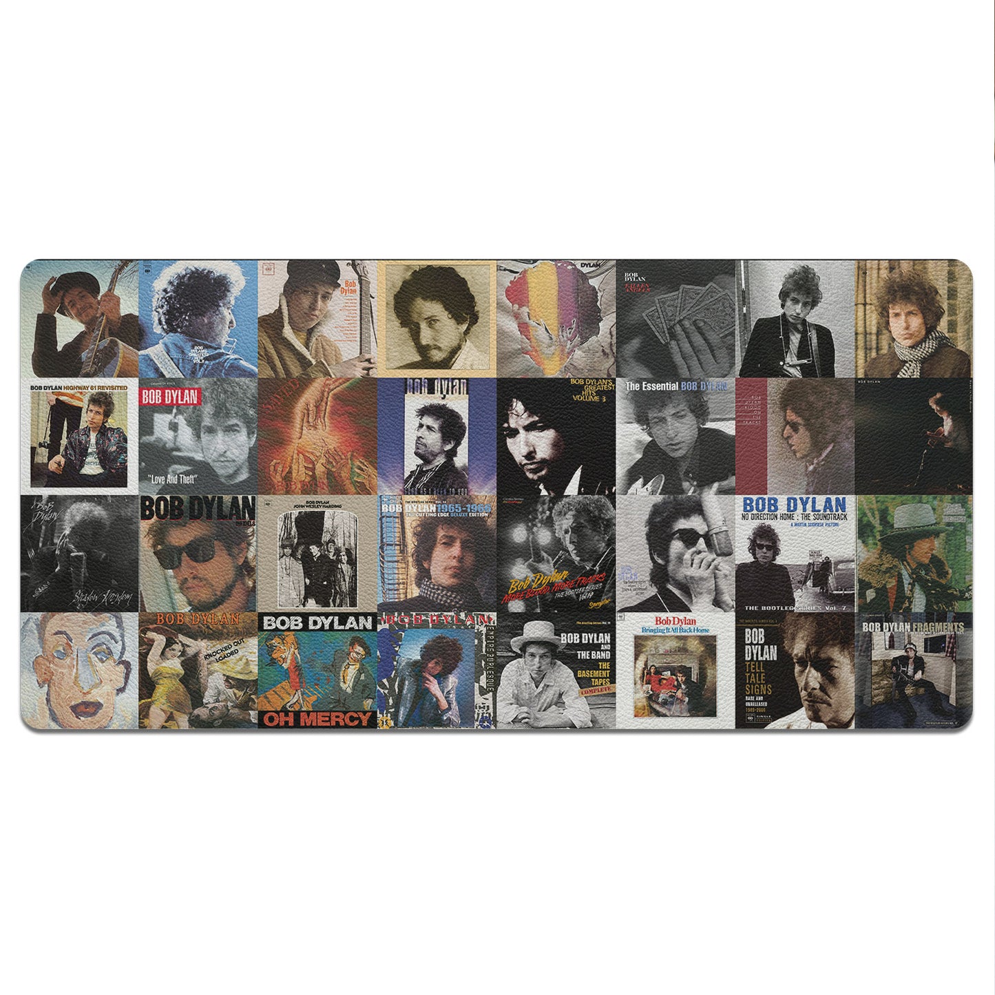Bob Dylan Album Collage Print Desk Mat – Non-slip Office Gift Keyboard Pad Birthday Gift For Music Lovers