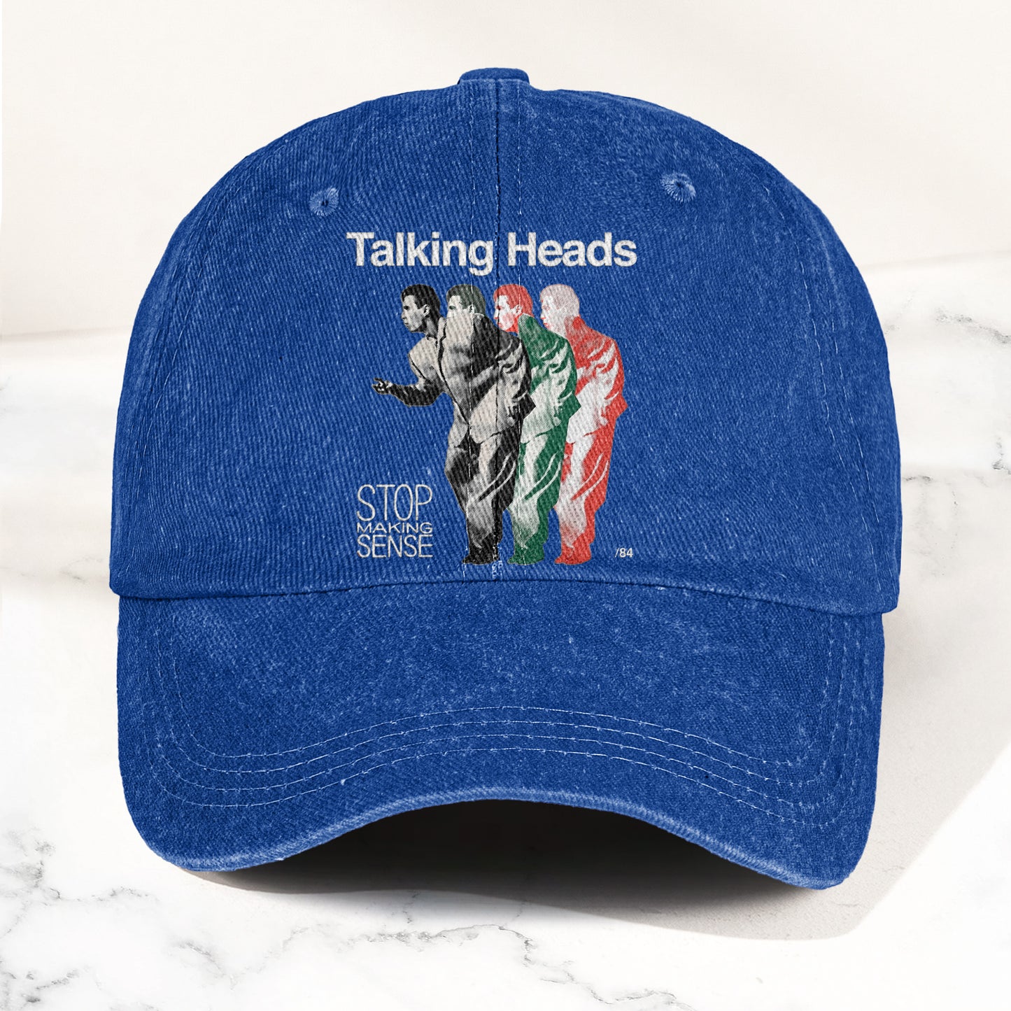 Talking Heads Stop Making Sense 84 Graphic Denim Cap – Retro Rock Music Fan Cap (With Box)
