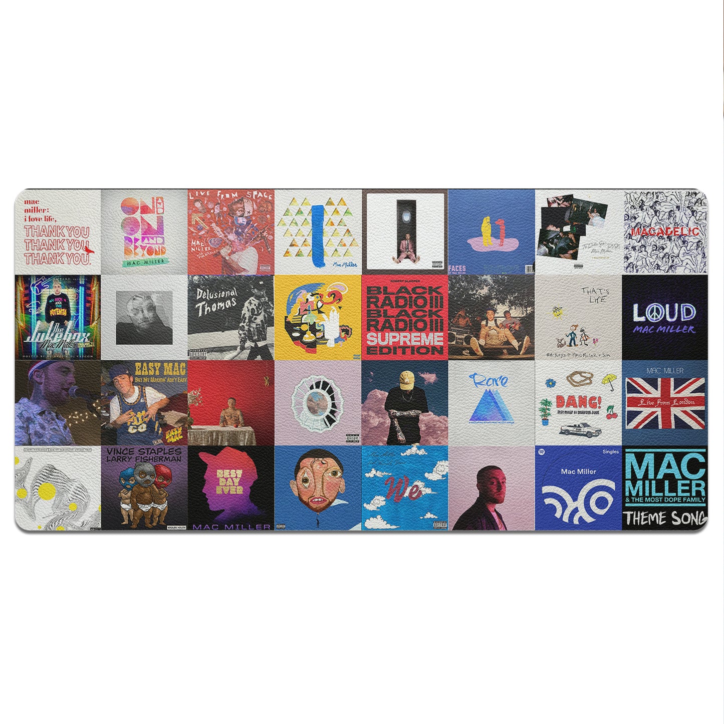 Mac Miller Print Desk Mat – Non-slip Home Office Gift Keyboard Pad Birthday Gift For Music Lovers