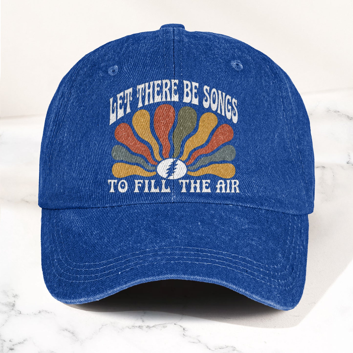 Grateful Dead Let There Be Songs To Fill The Air Denim Cap – Retro Vintage Dad Cap Gift For Dad (With Box)