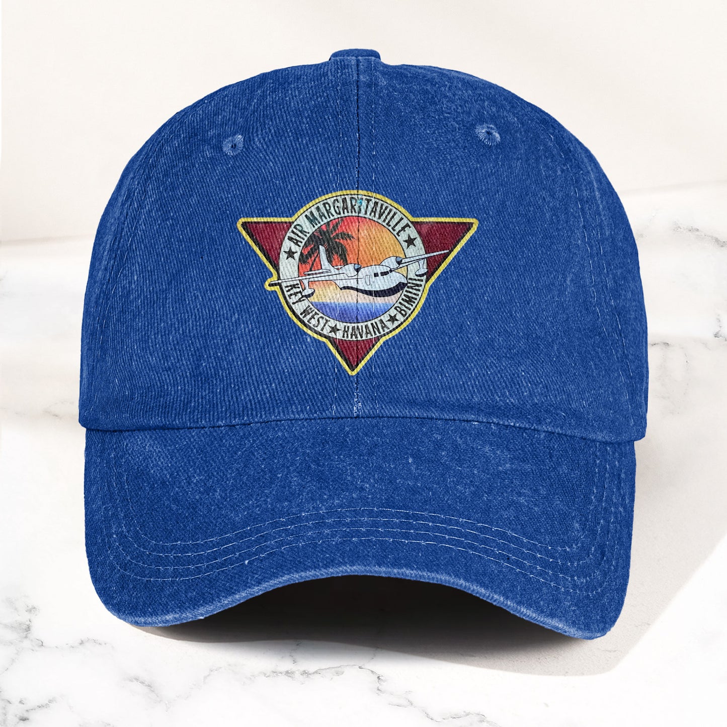 Air Margaritaville Denim Cap – Retro Jimmy Buffett Inspired Dad Hat (With Box)