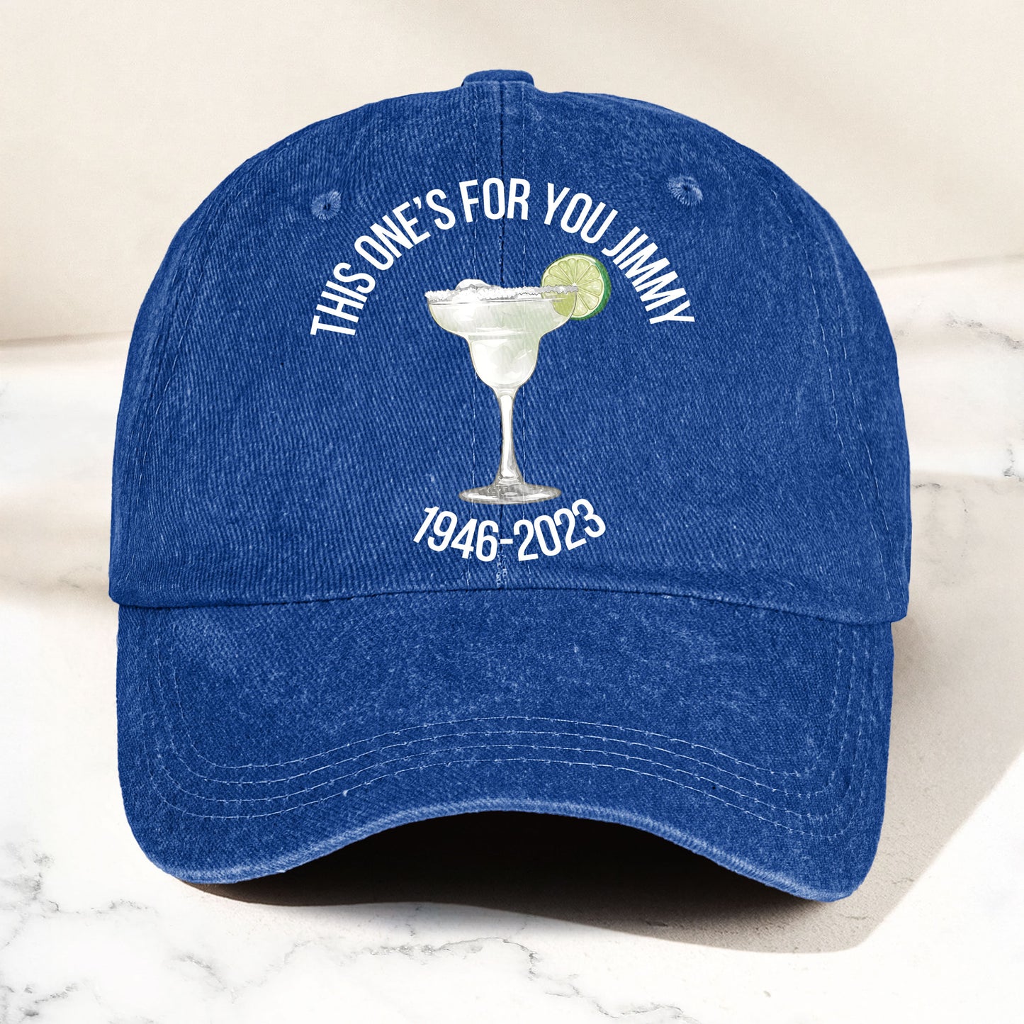 This one's for you Jimmy Denim Cap – Retro Jimmy Buffett Tribute Dad Hat (With Box)