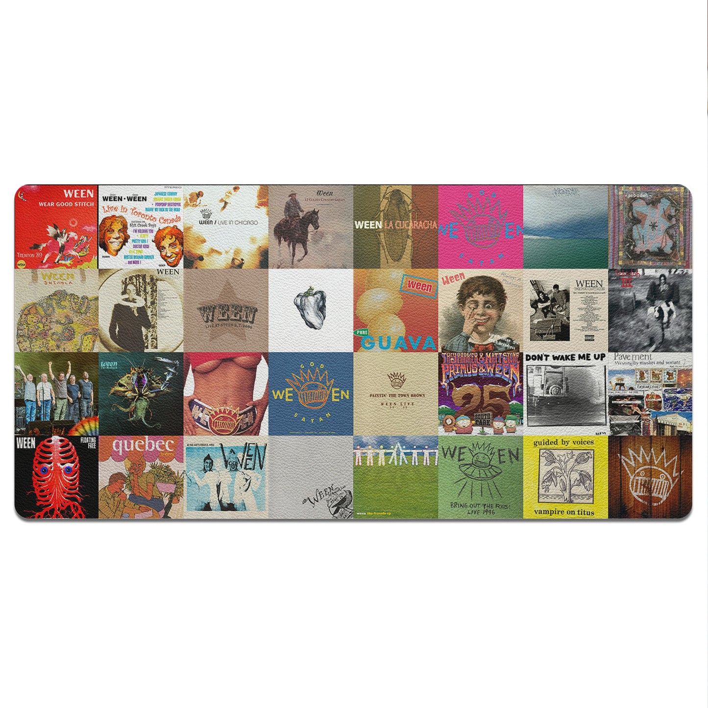 Ween Band Album Collage Print Desk Mat – Non-slip Office Gift Keyboard Pad Birthday Gift For Music Lovers