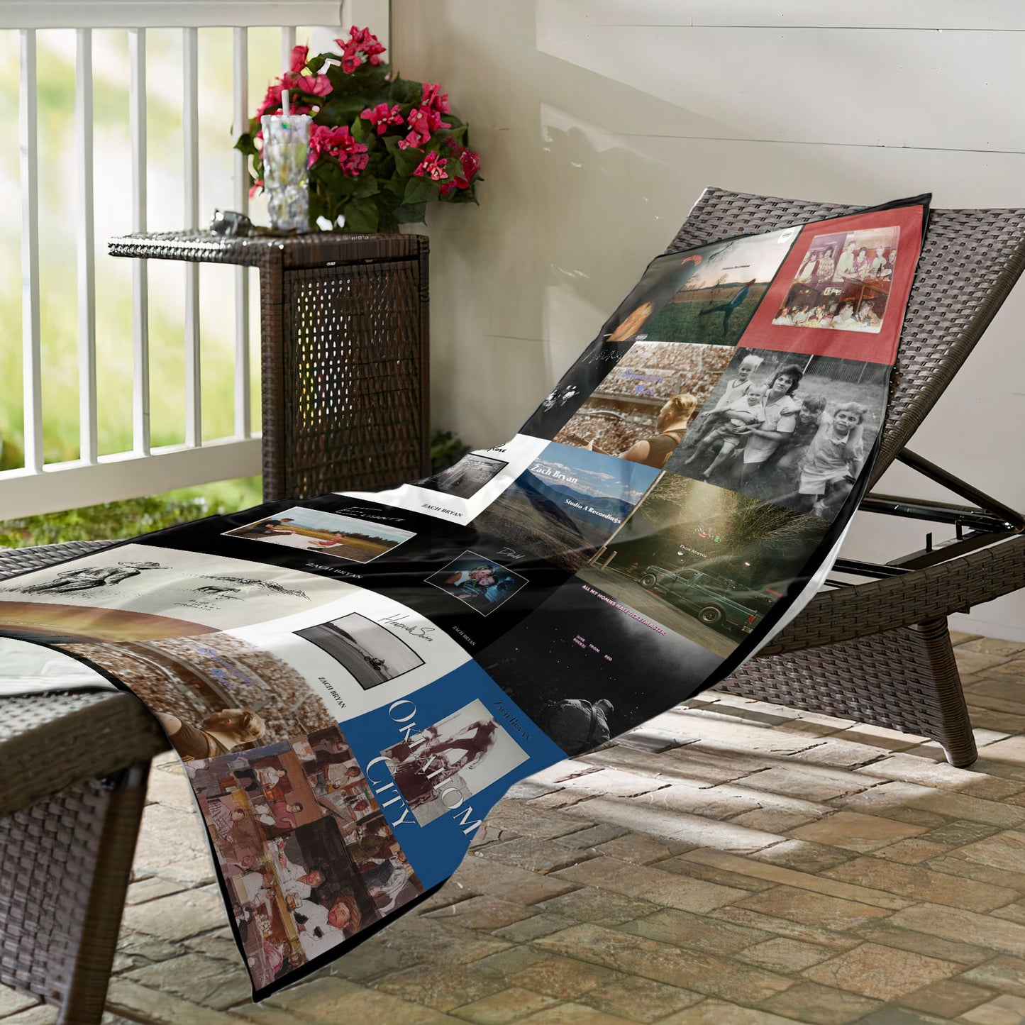 Zach Bryan Beach Towel – Album Cover Collage Classic Folk Towel