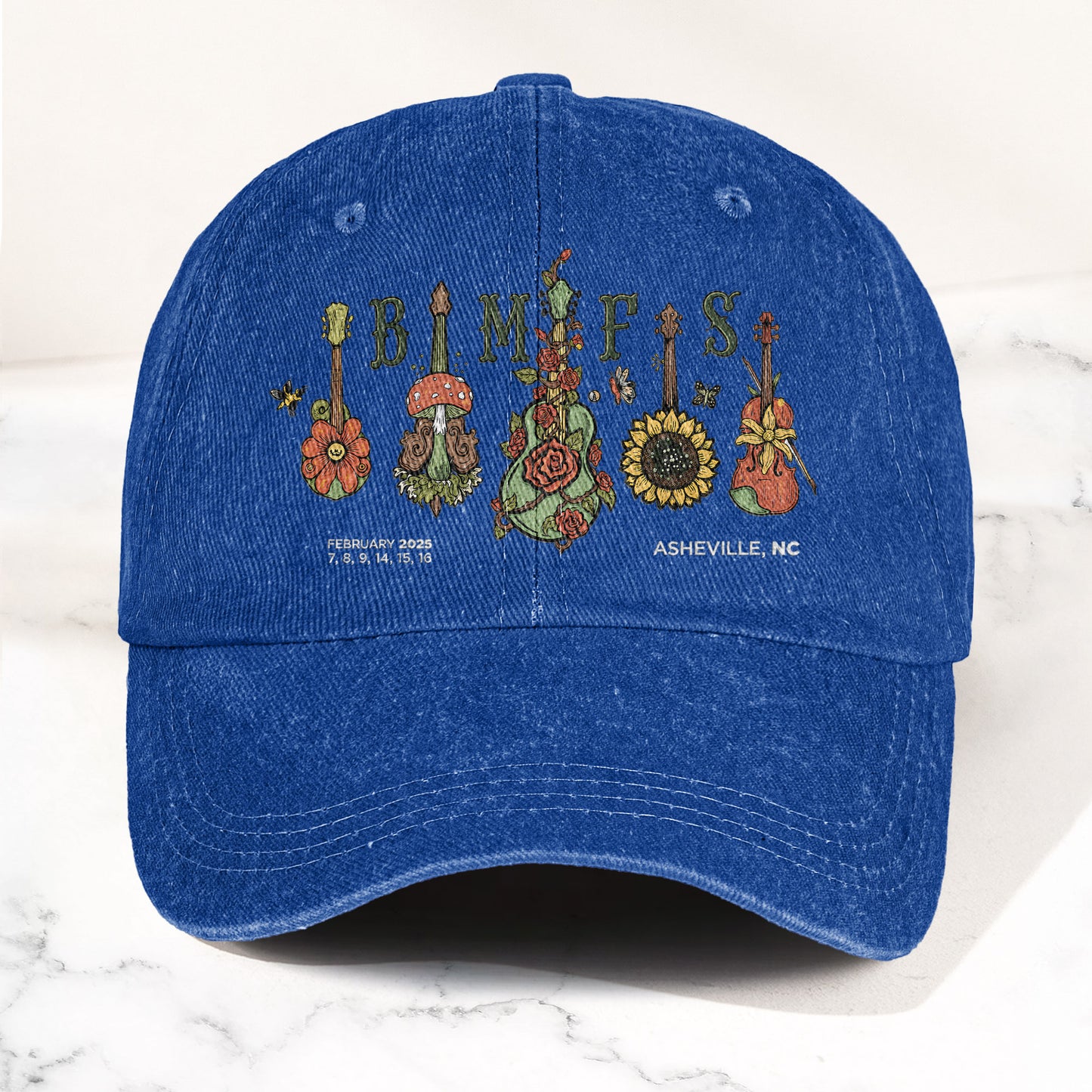 Billy Strings BMFS Asheville NC Concert Graphic Music Merch Denim Cap – Retro Vintage Dad Cap Gift For Dad (With Box)