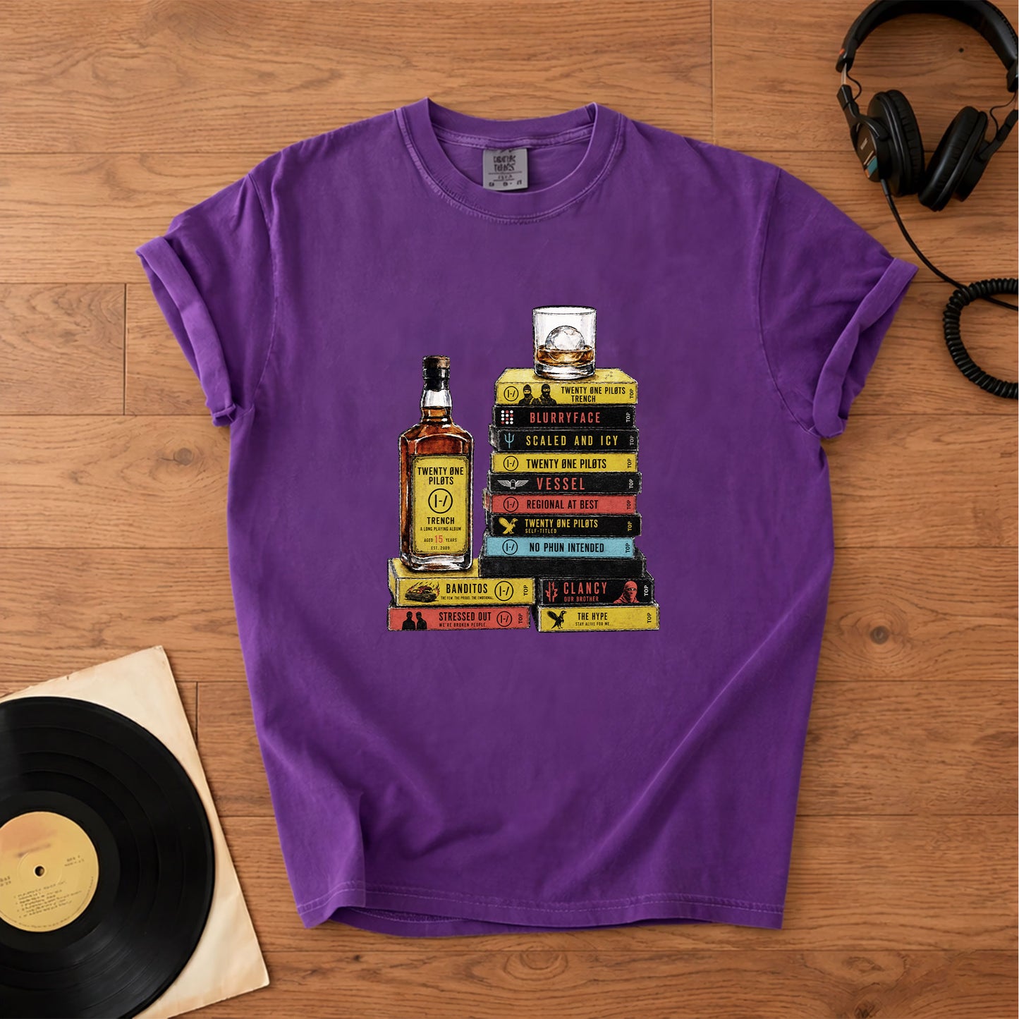 Twenty One Pilots Cassette Album Collection T-Shirt – Music 21 Pilots Band Merch Tee