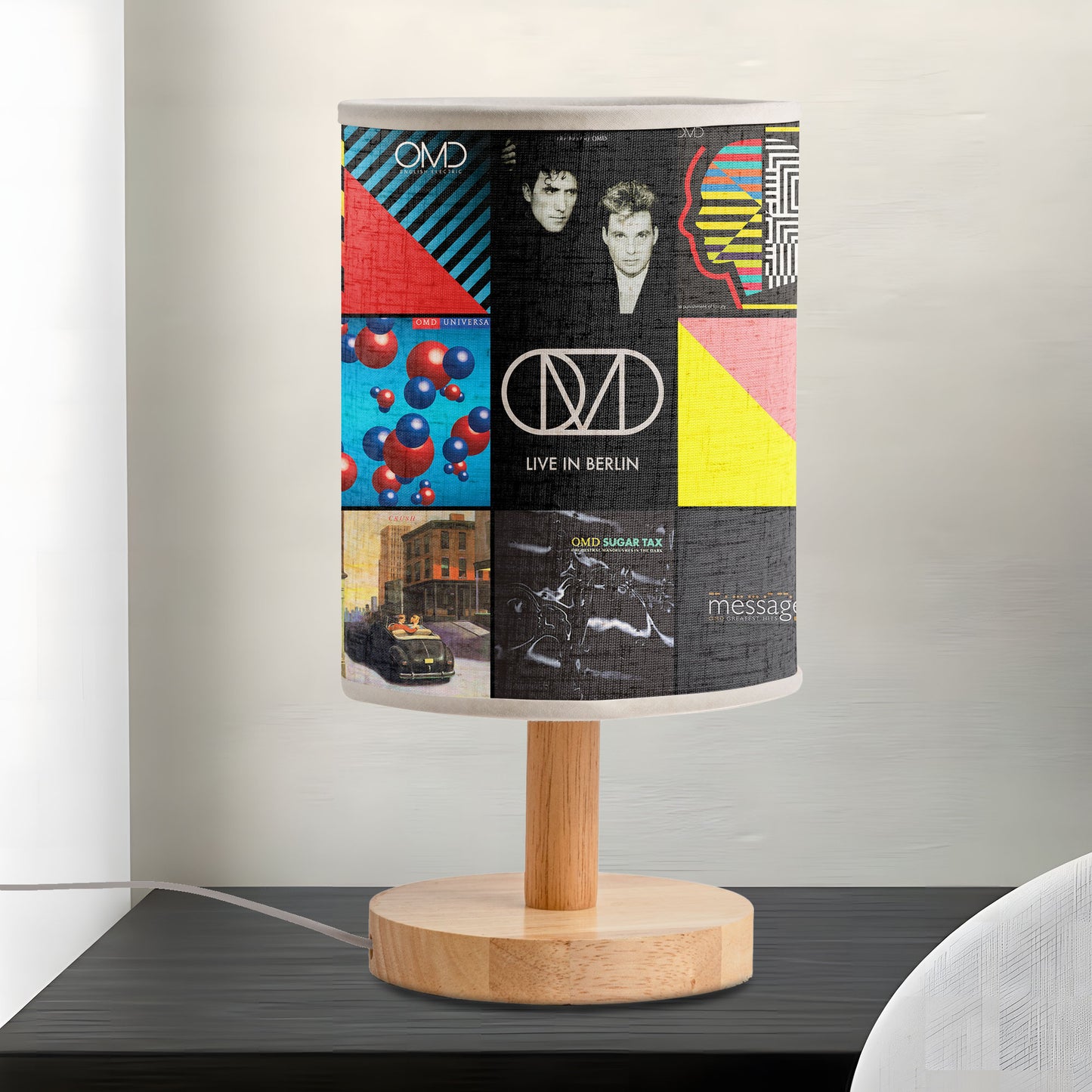 OMD Album Collage Lamp – Retro Synthpop Vibes Night Light
