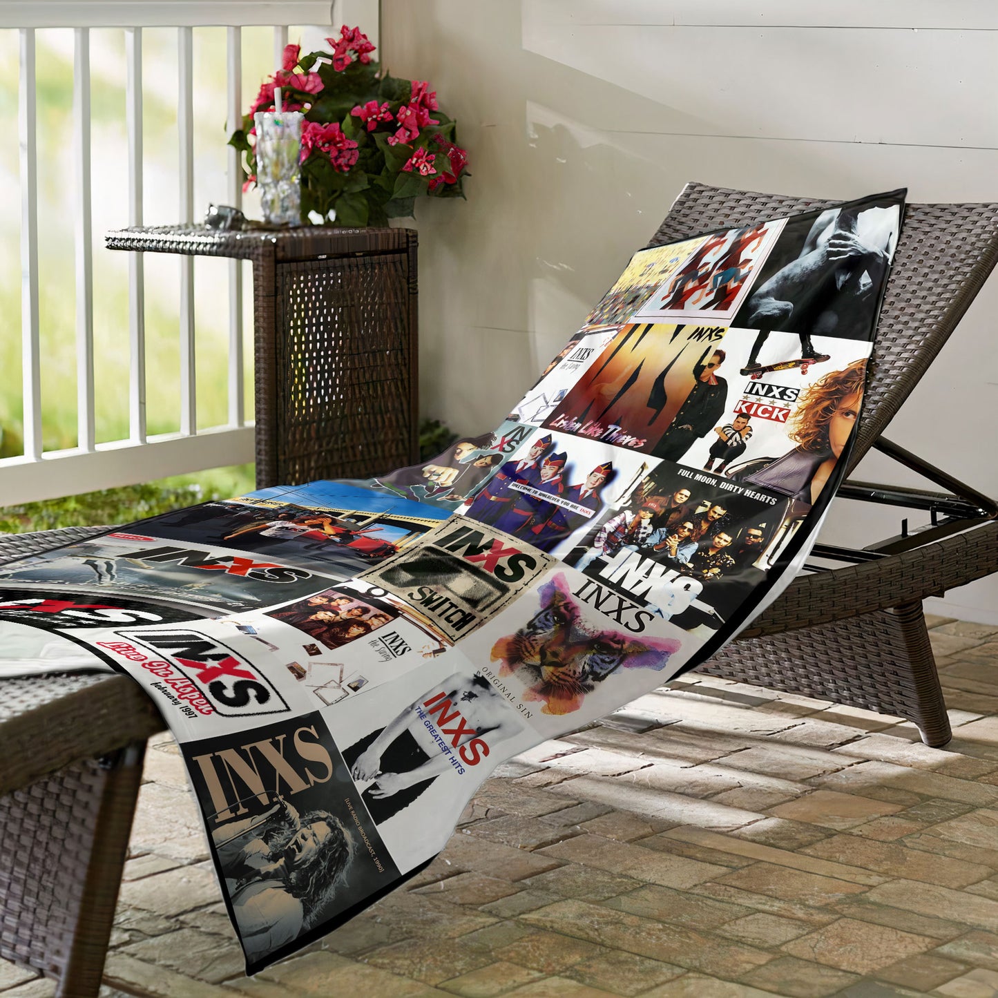 INXS Beach Towel – Album Cover Collage Classic Rock Towel