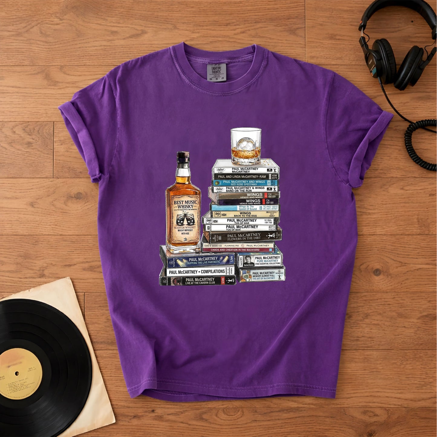 Paul McCartney Cassette Collection T-Shirt – Retro Music The Beatles Band Merch Tee