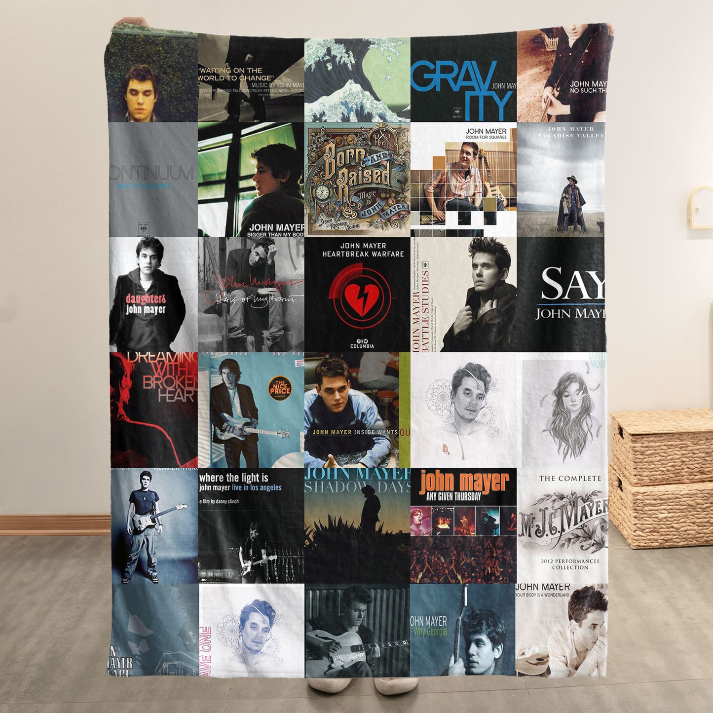 John Mayer Sherpa Blanket – A Cozy Tribute to Every Era
