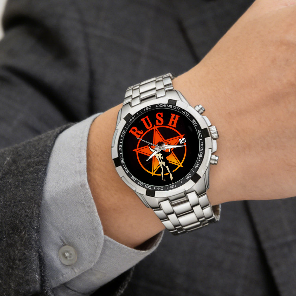 Rush Starman Classic Rock Luxury Watch – Stainless Steel Band Music Fan Gift