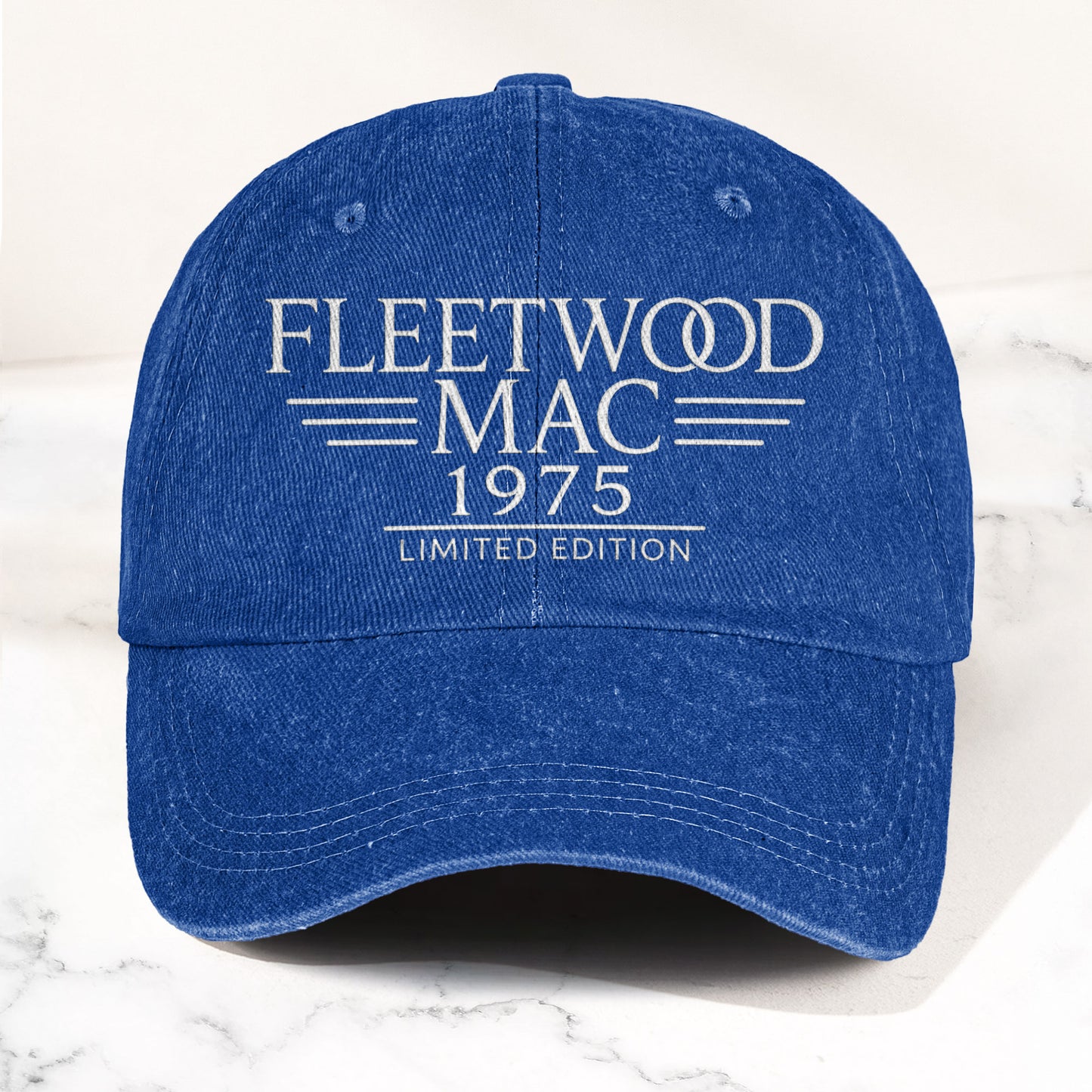 Fleetwood Mac Band Logo Est 1975 Denim Cap – Vintage Dad Cap Gift For Dad (With Box)