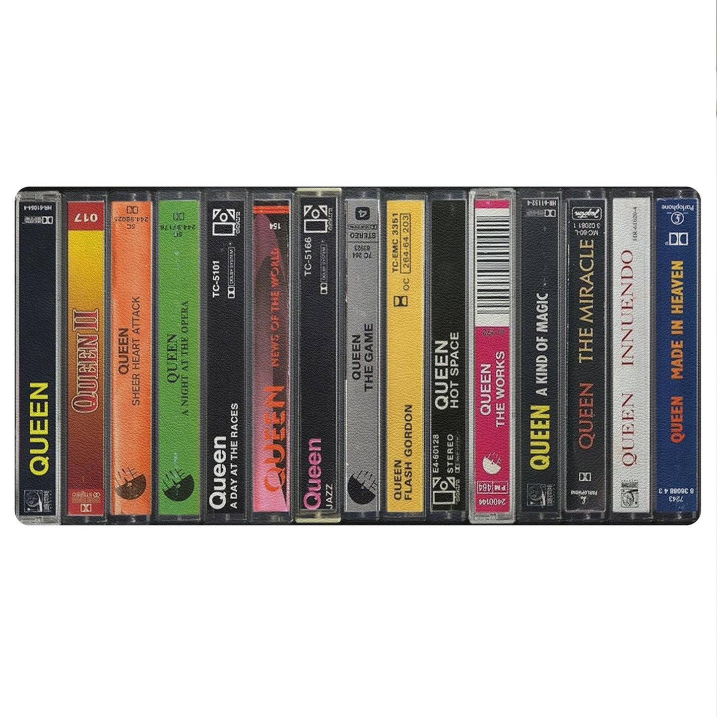 Queen Band Cassette Album Collage Print Desk Mat – Non-slip Office Gift Keyboard Pad Birthday Gift For Music Lovers