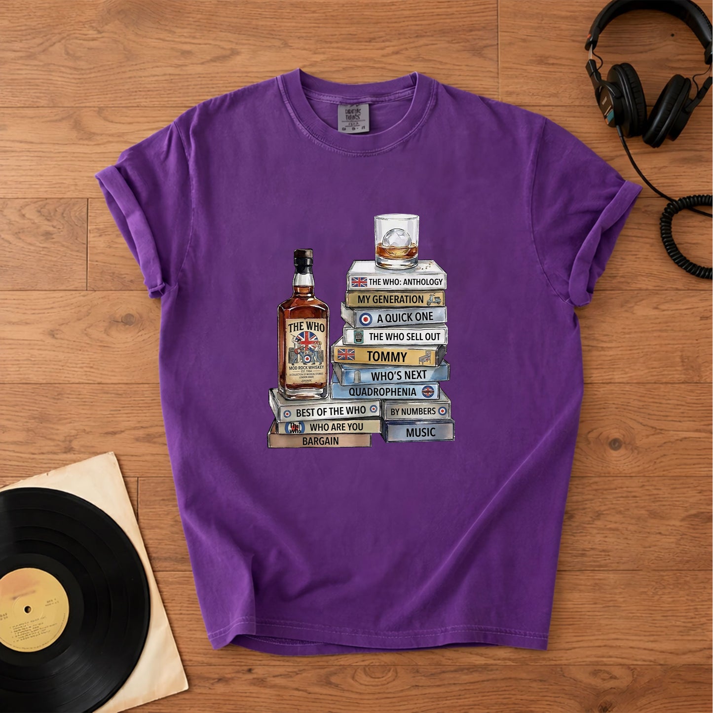 The Who Cassette Album Collection T-Shirt – Retro Rock Music Band Merch Tee