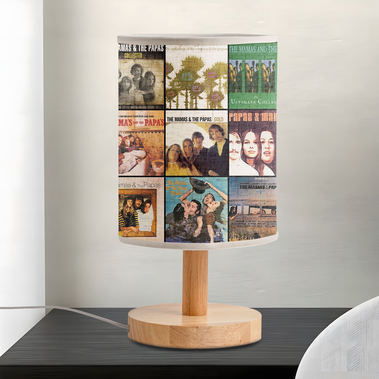 The Mamas & The Papas Album Art Table Lamp – Classic Folk Rock Decorative Light