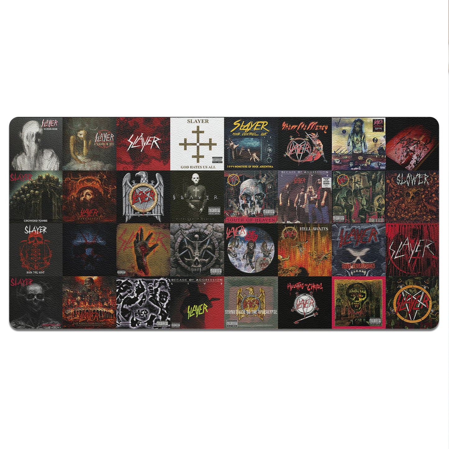 Slayer Band Vintage Art Desk Mat – Non-slip Home Office Gift Keyboard Pad for Rock Music Lovers