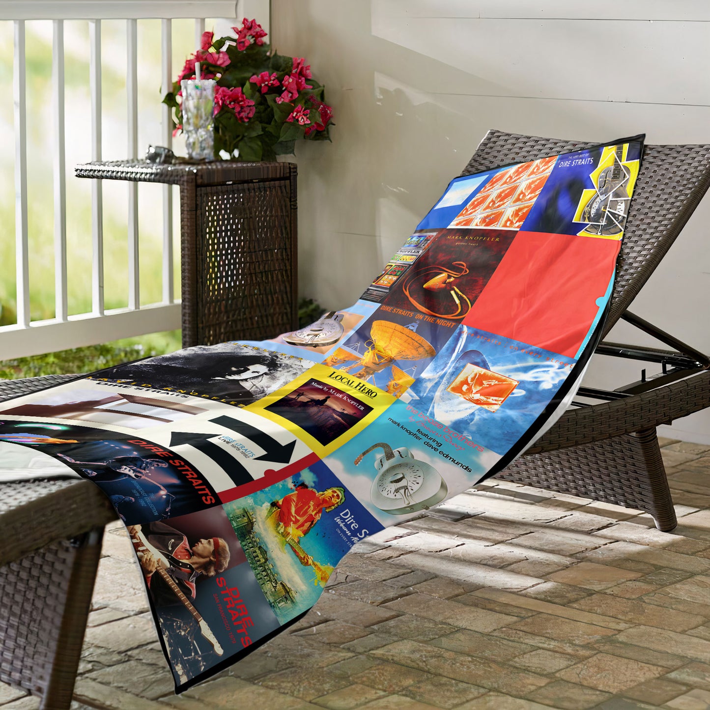Dire Straits Beach Towel – Album Cover Collage Classic Rock Towel