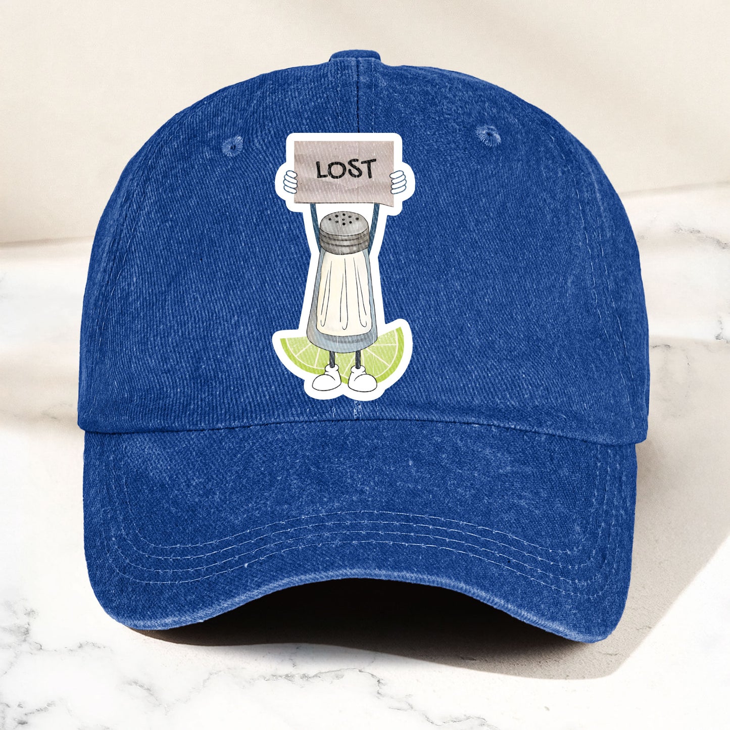 Lost Shaker of Salt Denim Cap – Retro Classic Jimmy Buffett Inspired Dad Hat (With Box)