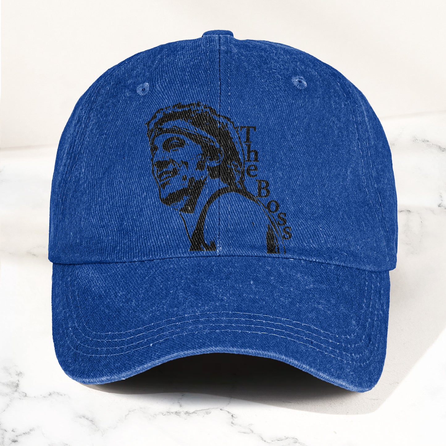 The Boss Bruce Springsteen Portrait Denim Cap – Retro Music Fan Merch Cap Gift For Dad (With Box)