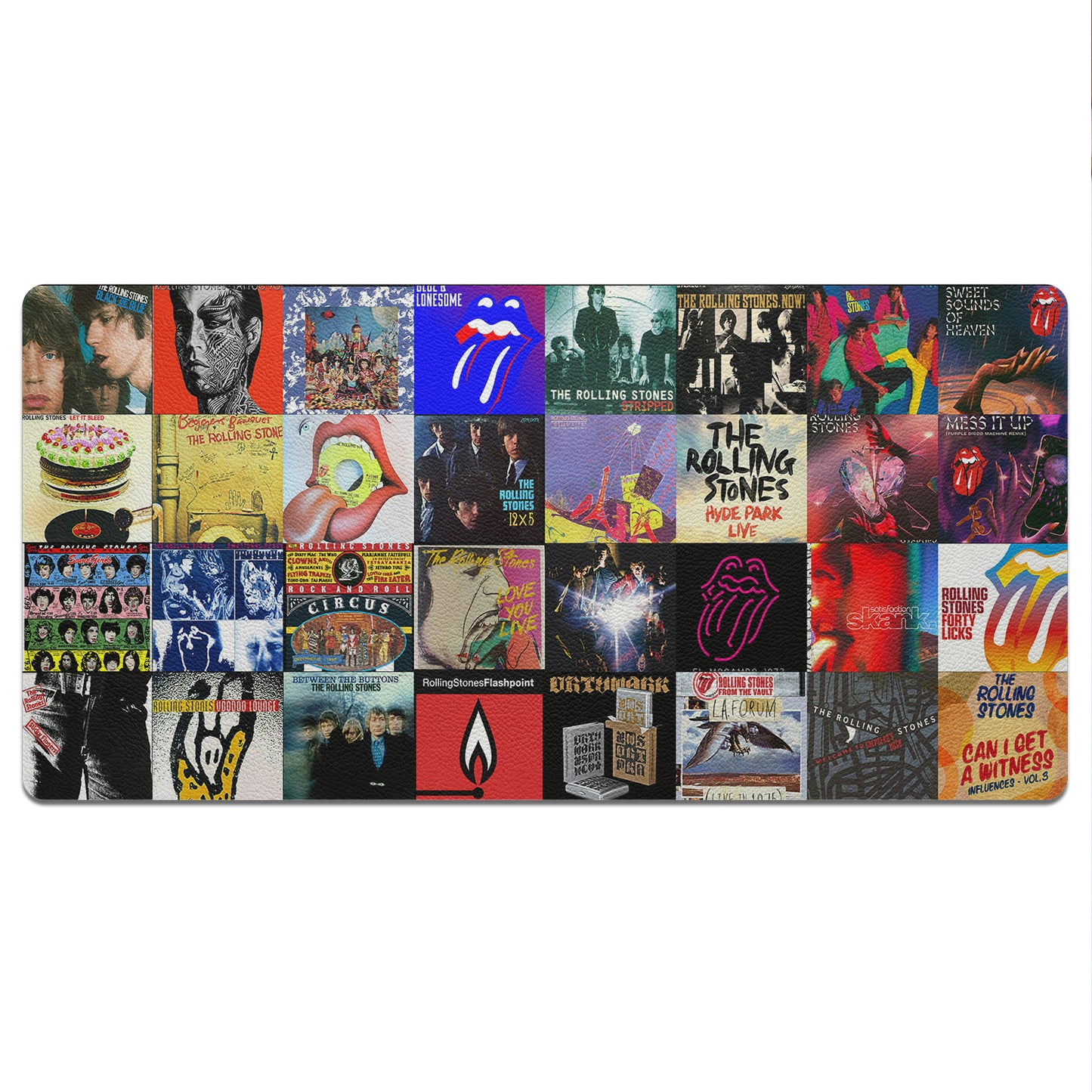 The Rolling Stones Band Vintage Cassette Desk Mat – Non-slip Home Office Gift Keyboard Pad for Rock Music Lovers