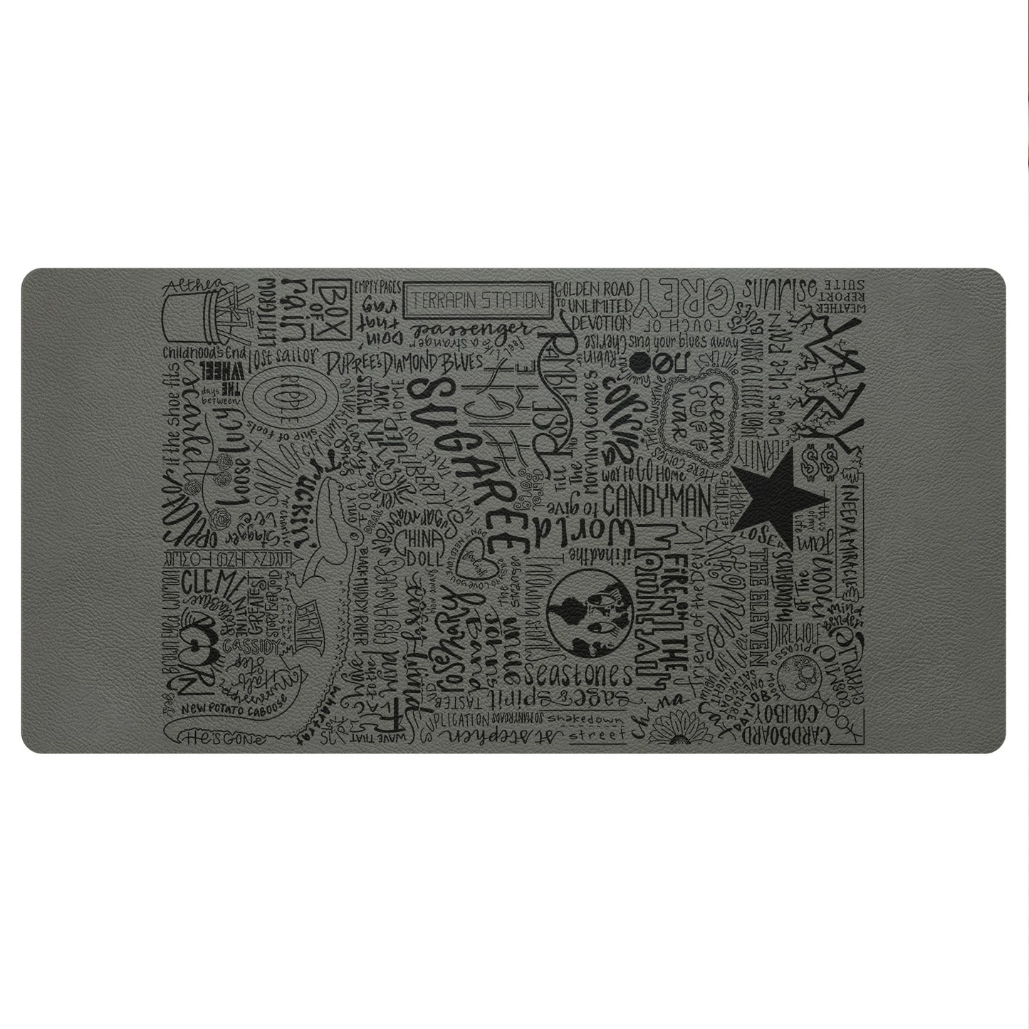 Grateful Dead Songs Desk Mat – Non-slip Home Office Gift Keyboard Pad Birthday Gift For Music Fan