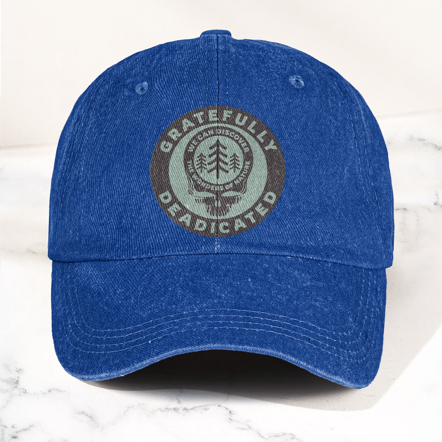 Gratefully Deadicated Denim Cap – Retro Grateful Dead Tribute Merch Hat Gift For Dad (With Box)