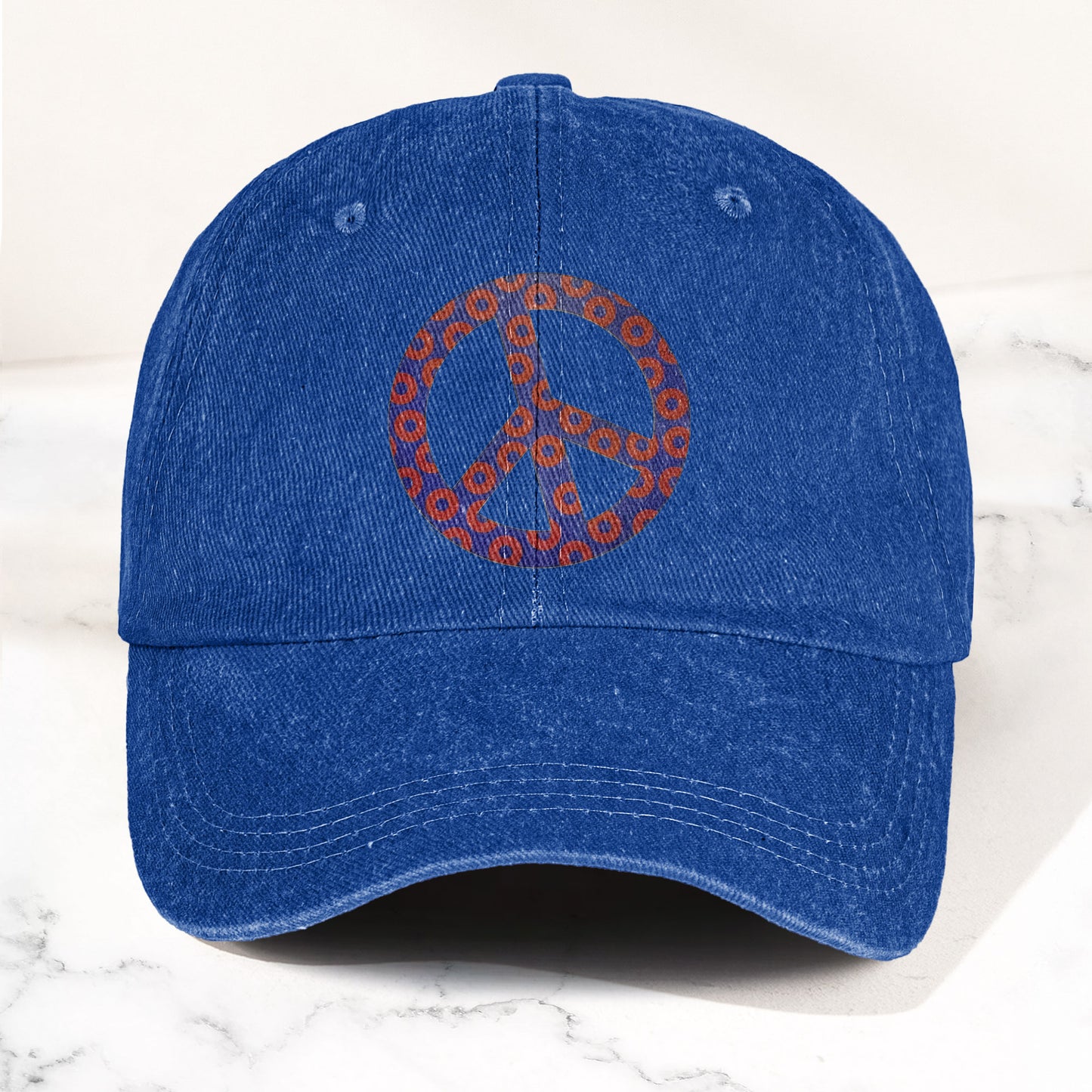 Phish Donut Peace Sign Denim Cap – Retro Music Phish Cap Gift For Dad (With Box)