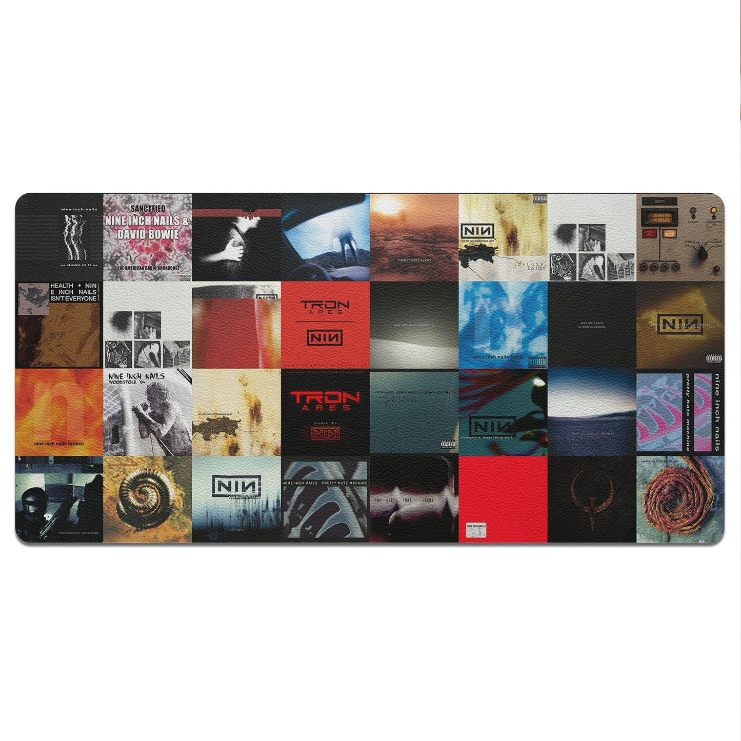 Nine Inch Nails Album Collage Print Desk Mat – Non-slip Office Gift Keyboard Pad Birthday Gift For Music Lovers