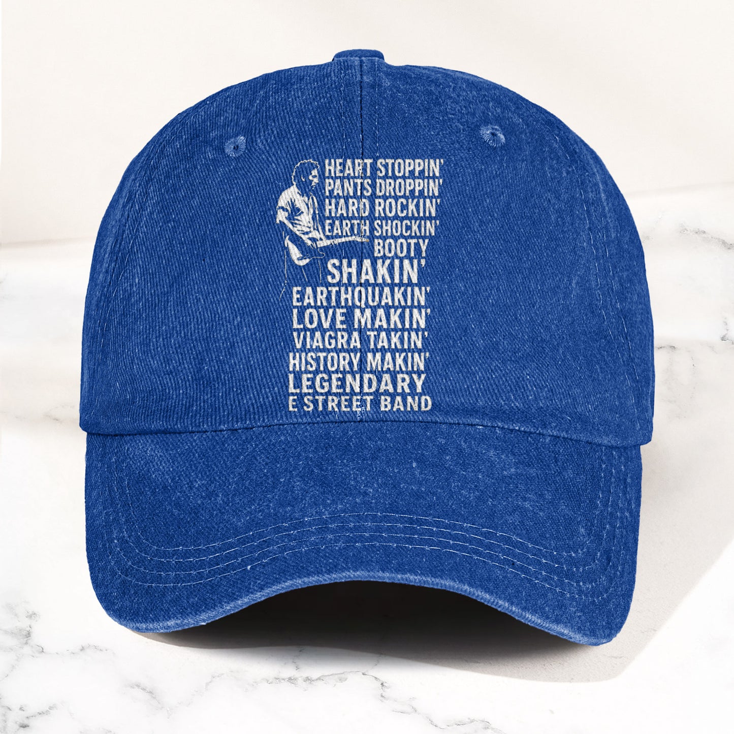 Vintage Bruce Springsteen Lyrics  Denim Cap – Retro Rock Music Fan Cap (With Box)