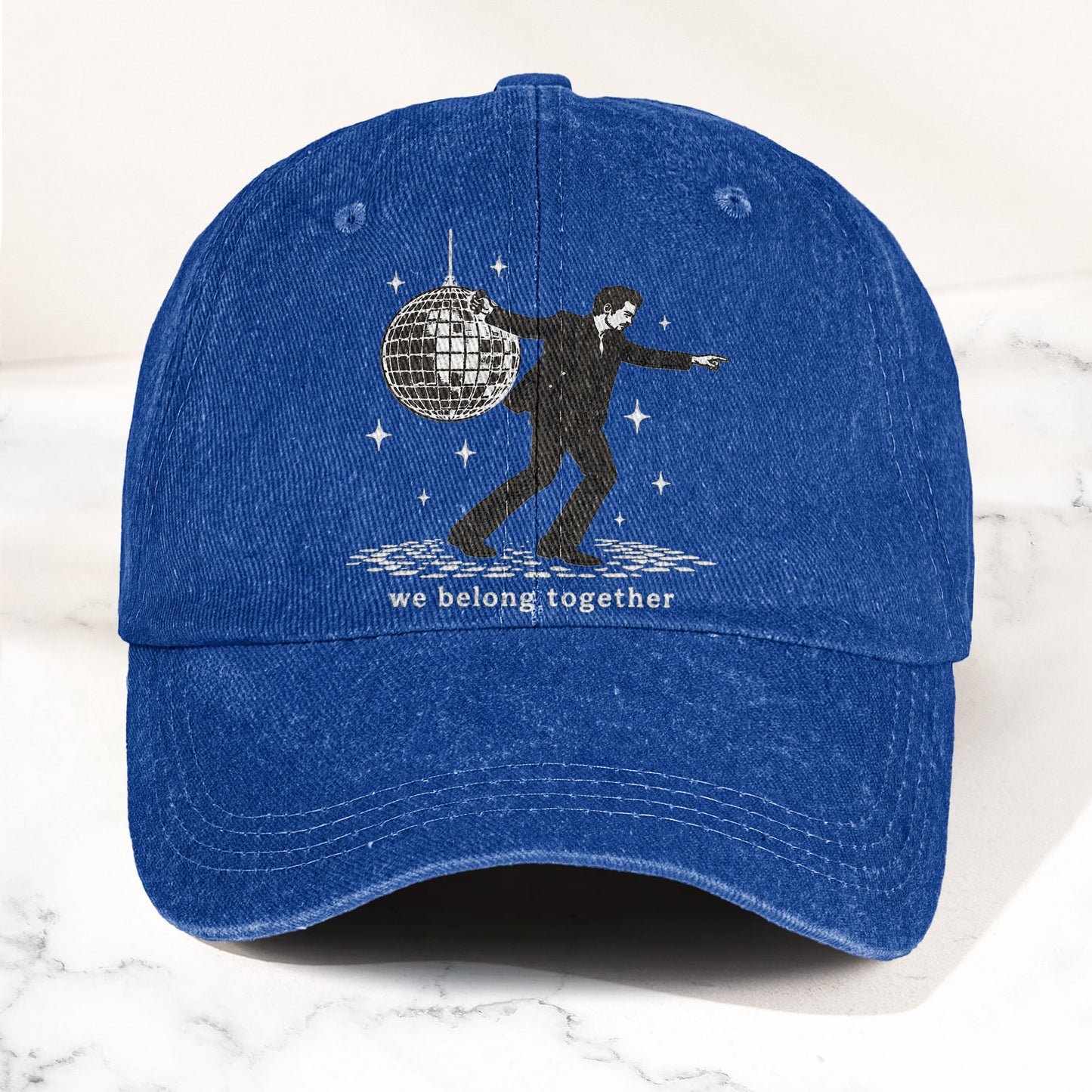 Harry Styles Dancing Under Disco Ball We Belong Together Denim Cap – Retro Vintage Dad Cap Gift For Dad (With Box)