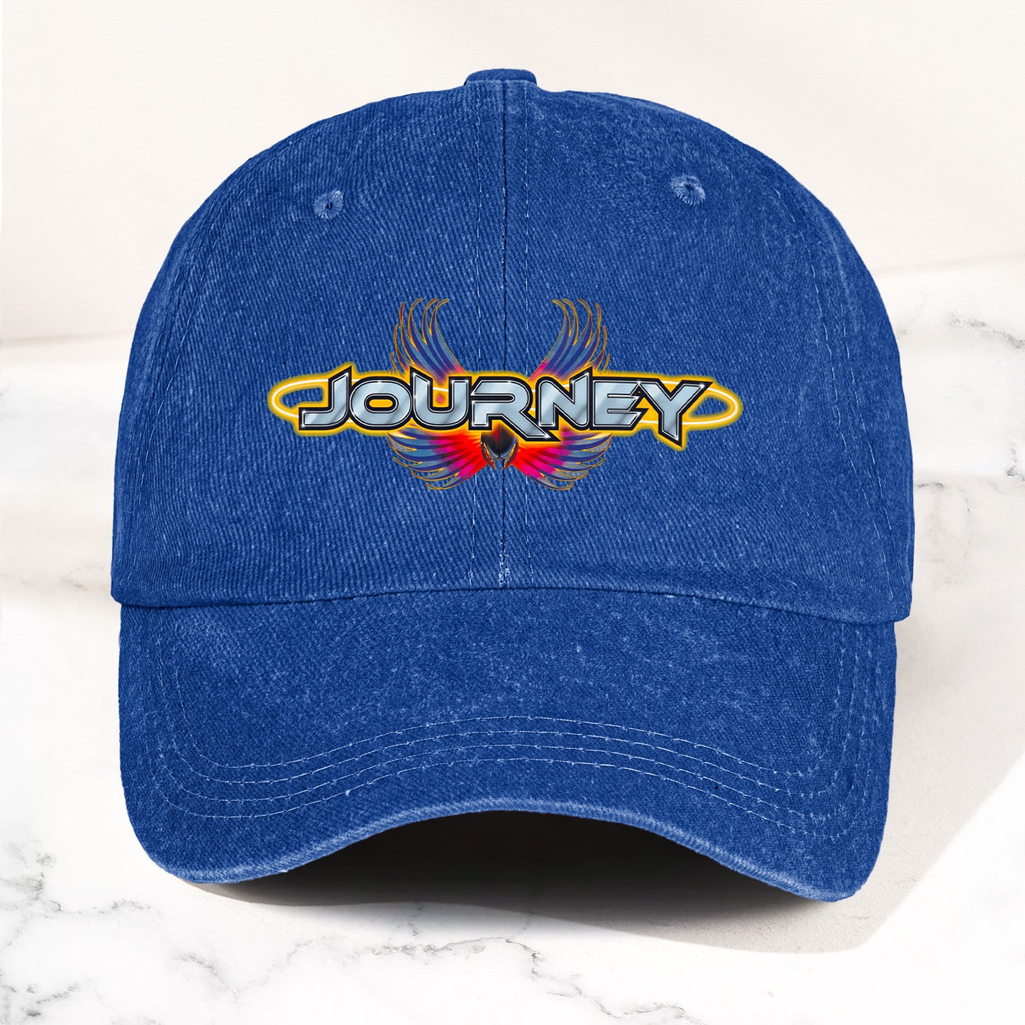 Journey Denim Dad Cap – Legendary Rock Band Logo Design ( With BOX)