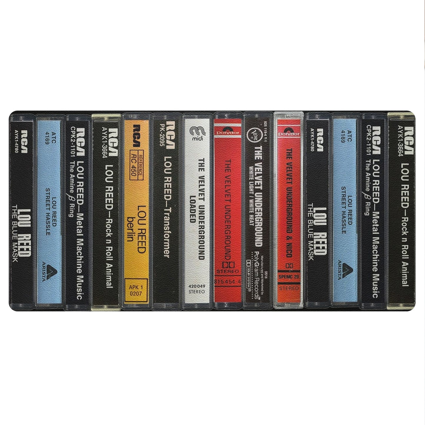 Lou Reed Cassette Album Collage Print Desk Mat – Non-slip Office Gift Keyboard Pad Birthday Gift For Music Lovers