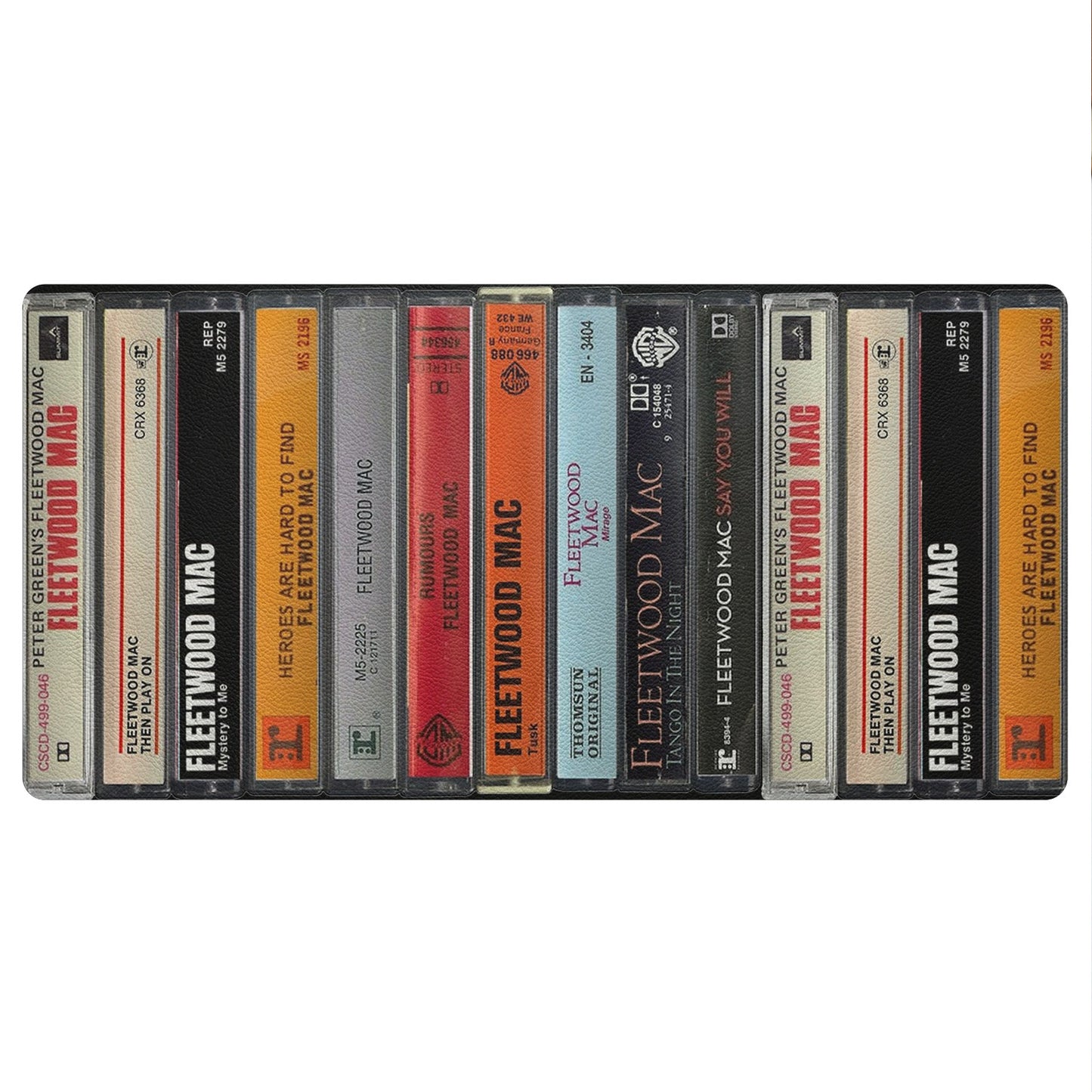 Fleetwood Mac Cassette Album Collage Print Desk Mat – Non-slip Office Gift Keyboard Pad Birthday Gift For Music Lovers