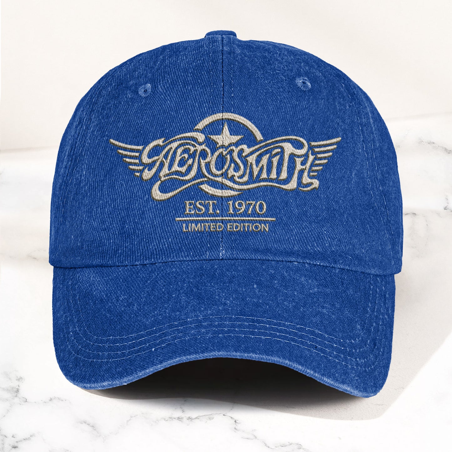 Aerosmith Est. 1970 Denim Cap – Vintage Dad Cap Gift For Dad (With Box)
