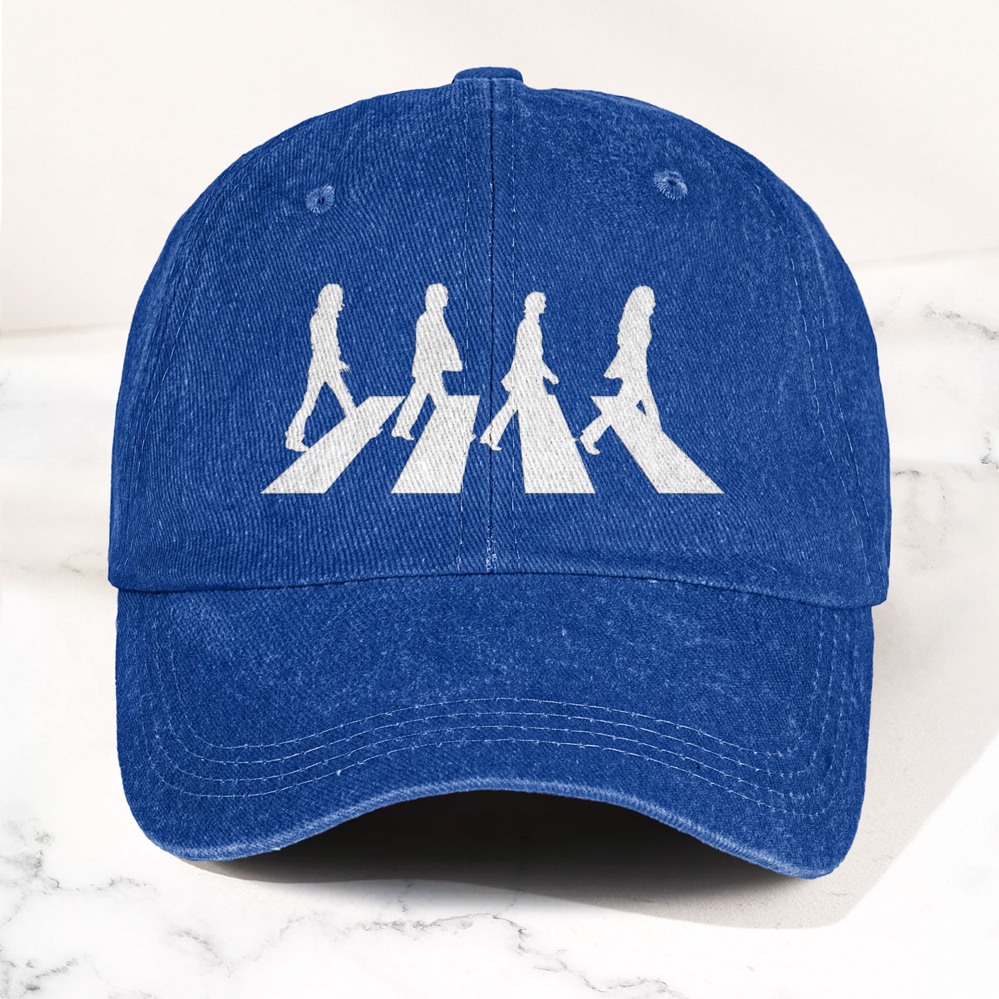 Retro The Beatles Abbey Road Denim Cap – Retro Rock Music Fan Cap (With Box)