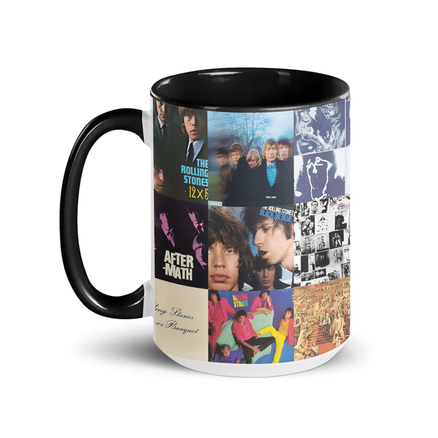 The Rolling Stones Accent Mug – Classic Album Cover Collage Gift
