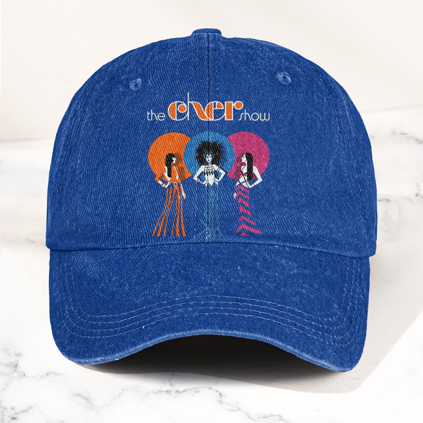 The Cher Show Graphic Denim Cap – Retro Rock Music Fan Cap (With Box)