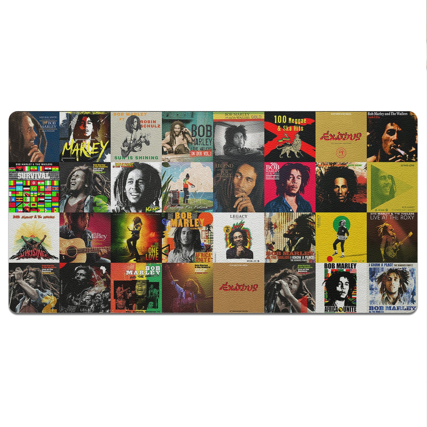 Bob Marley Album Collage Print Desk Mat – Non-slip Office Gift Keyboard Pad Birthday Gift For Music Lovers