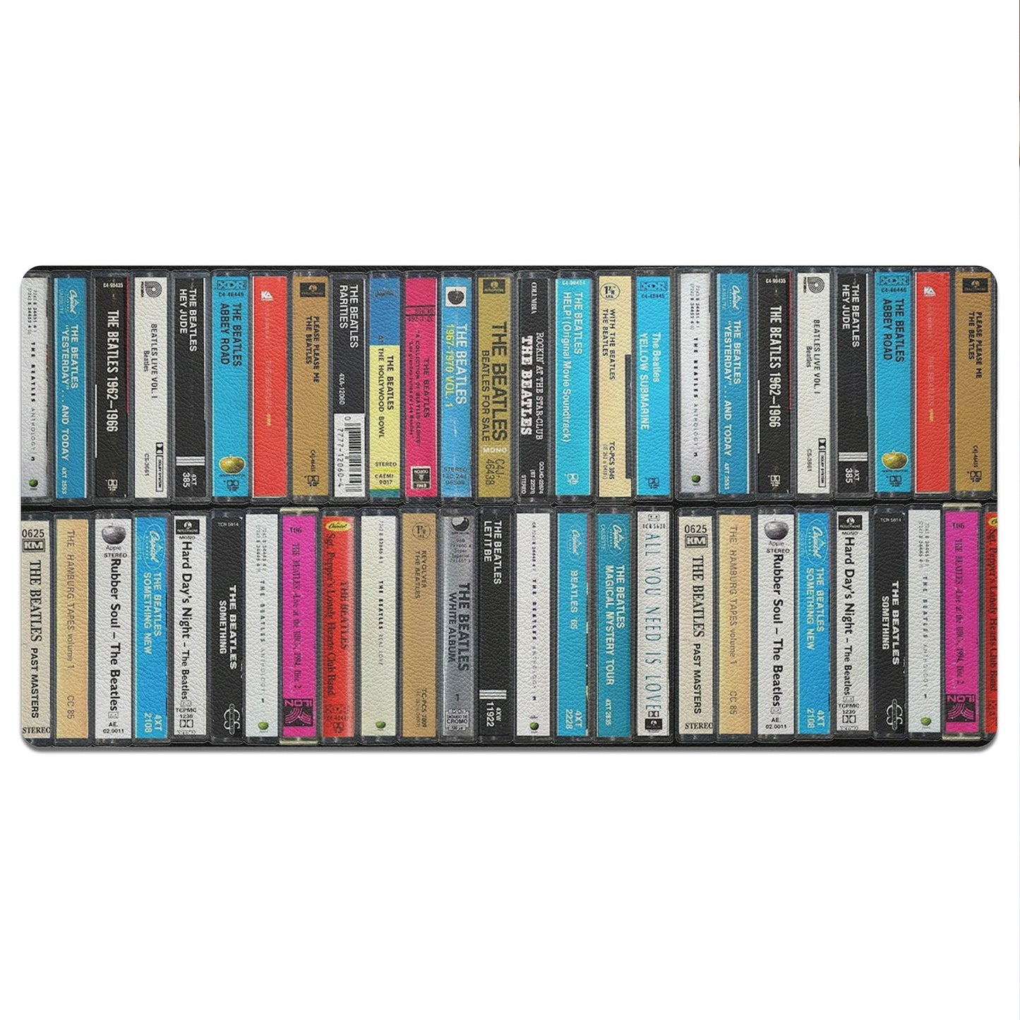 The Beatles Band Vintage Cassette Desk Mat – Non-slip Home Office Gift Keyboard Pad for Rock Music Lovers