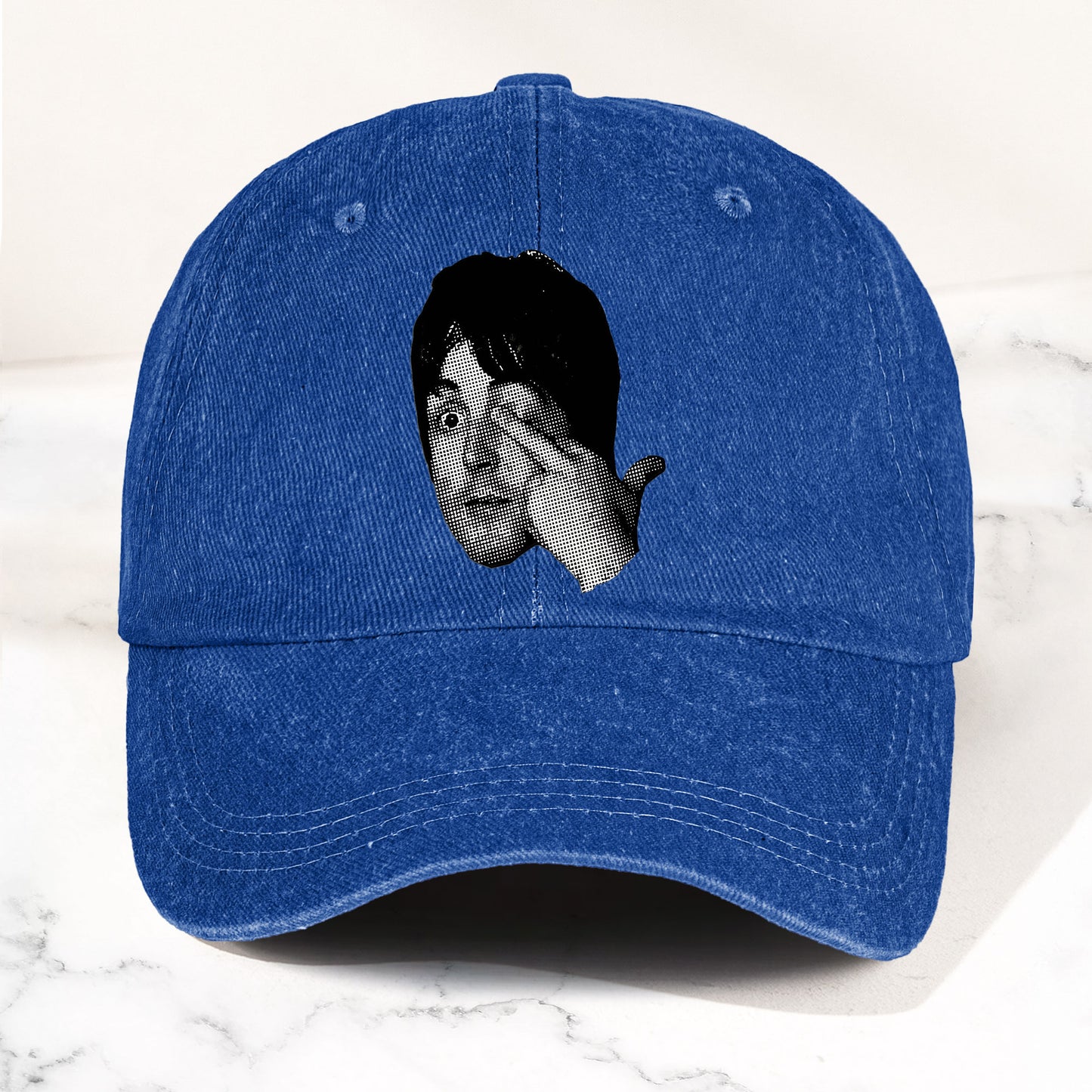 Paul McCartney Vintage Portrait Denim Cap – The Beatles Retro Dad Hat ( With Box)