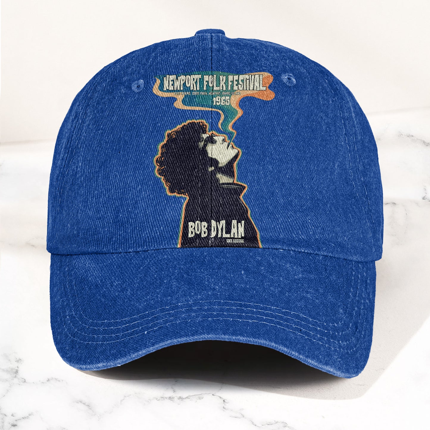 Bob Dylan Newport Folk Festival 1965 Goes Electric Vintage Graphic Denim Cap – Retro Vintage Dad Cap Gift For Dad (With Box)